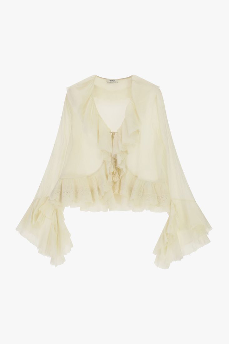 Blusa con volant e maniche ampie