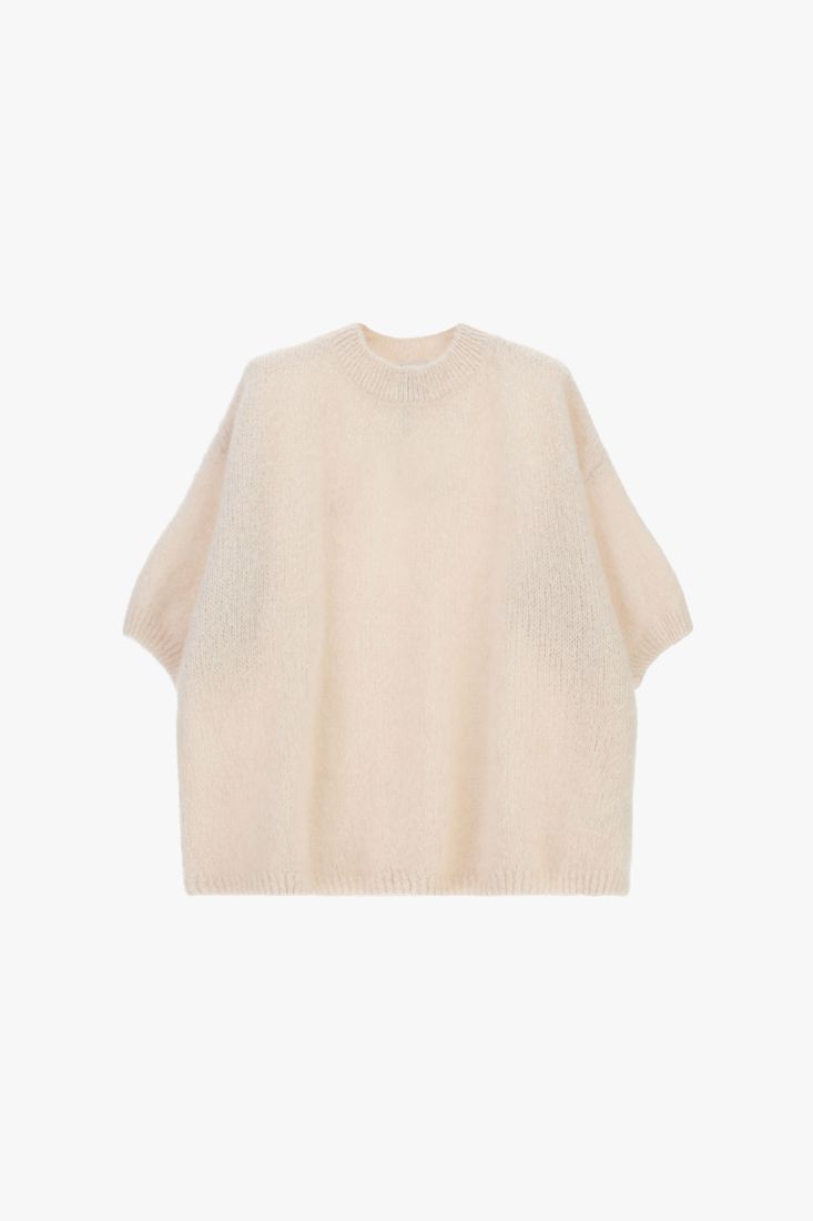 Maglione oversize girocollo maniche tre quarti