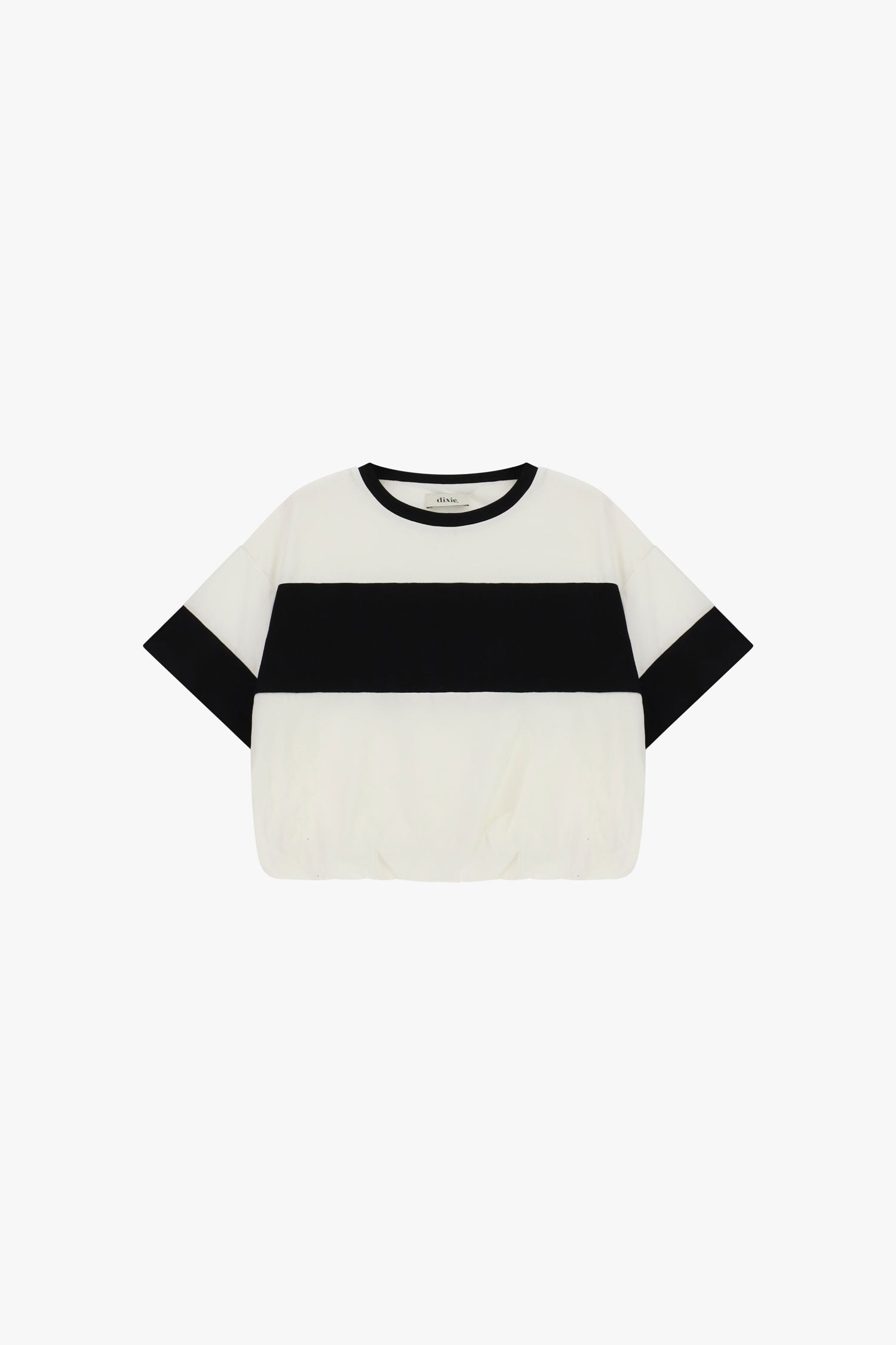 T-shirt con elastico e maxi banda
