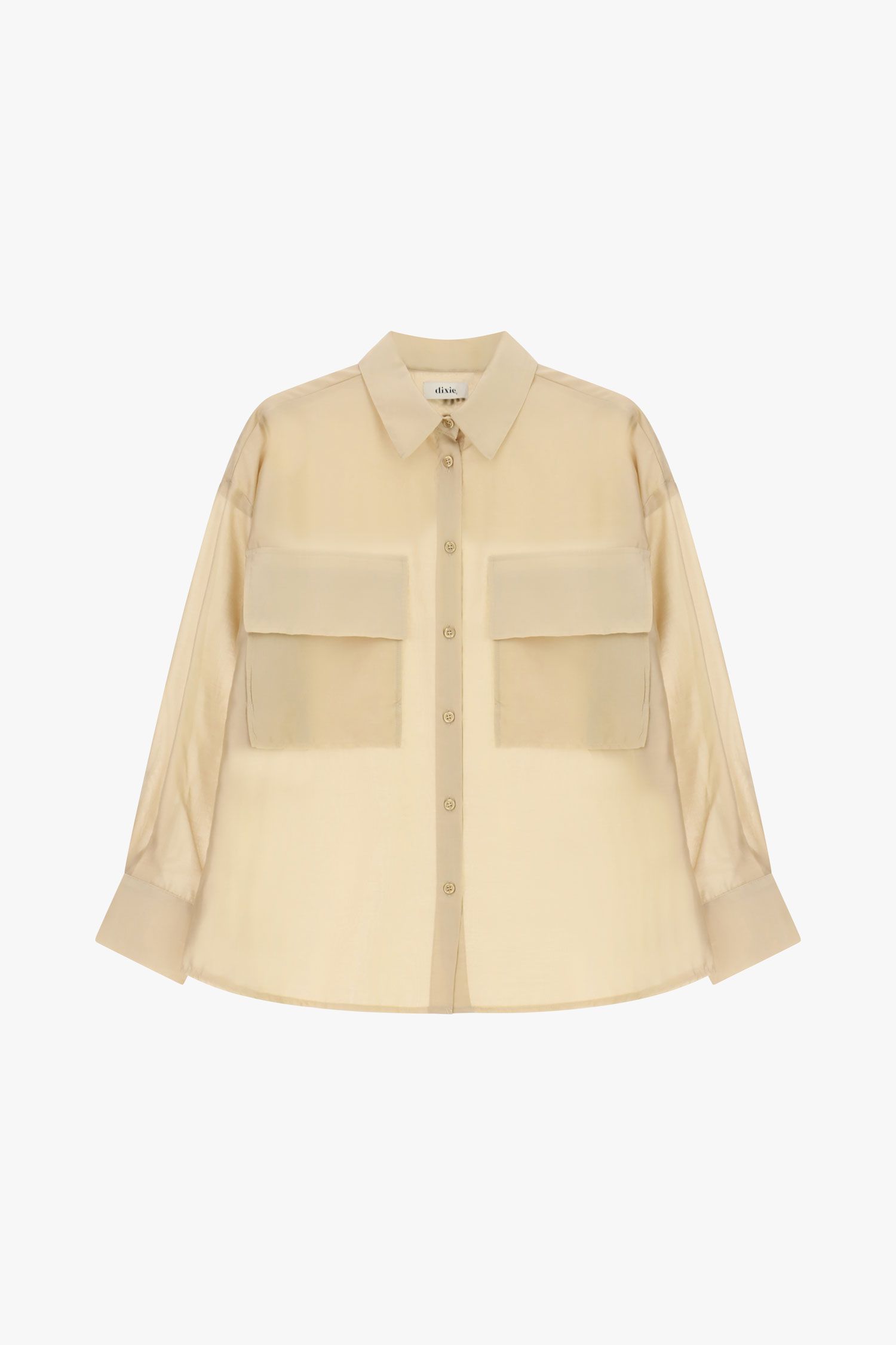 Camicia over con tasche grandi e maniche lunghe