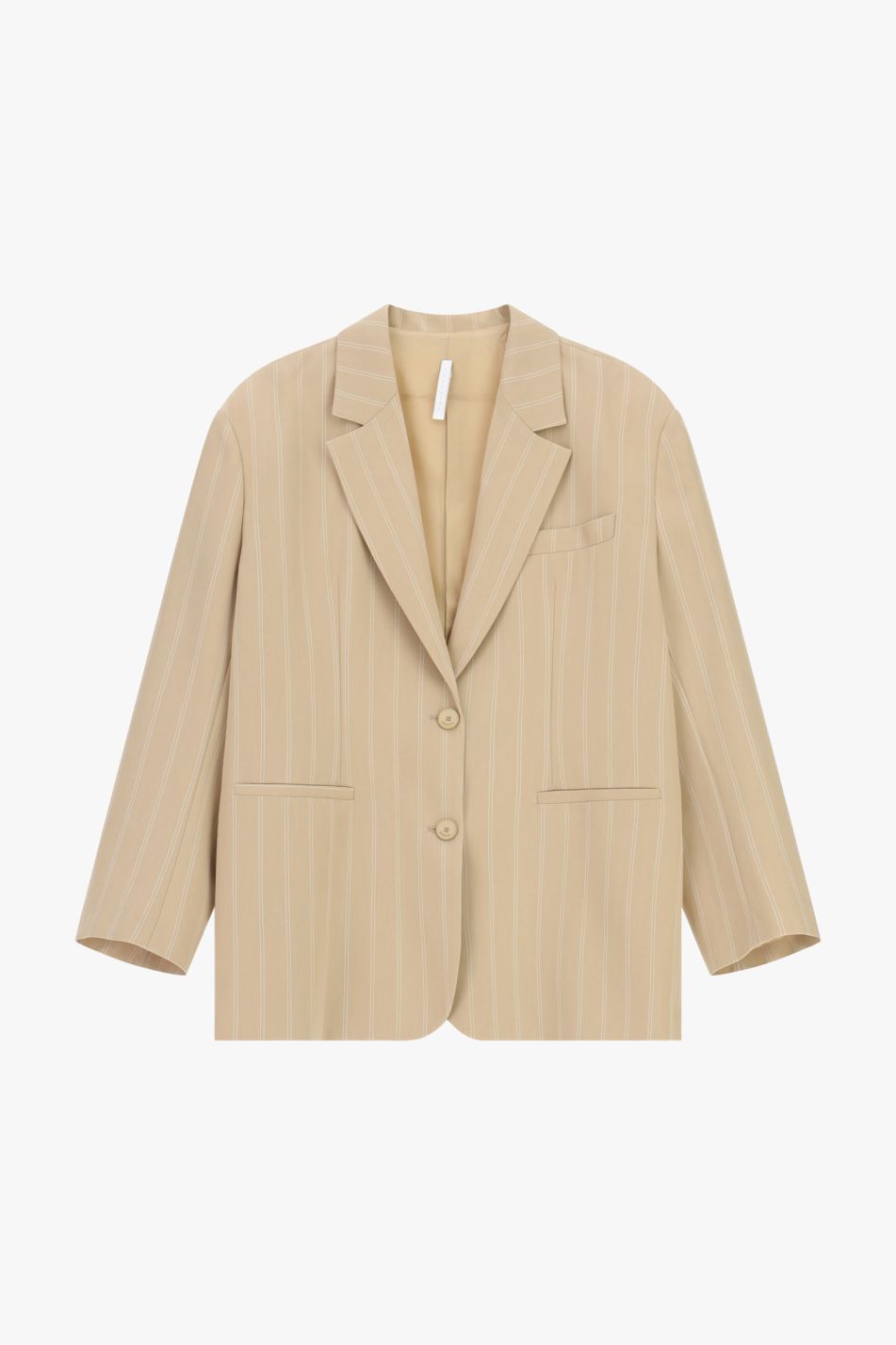 Blazer a righe con chiusura monopetto