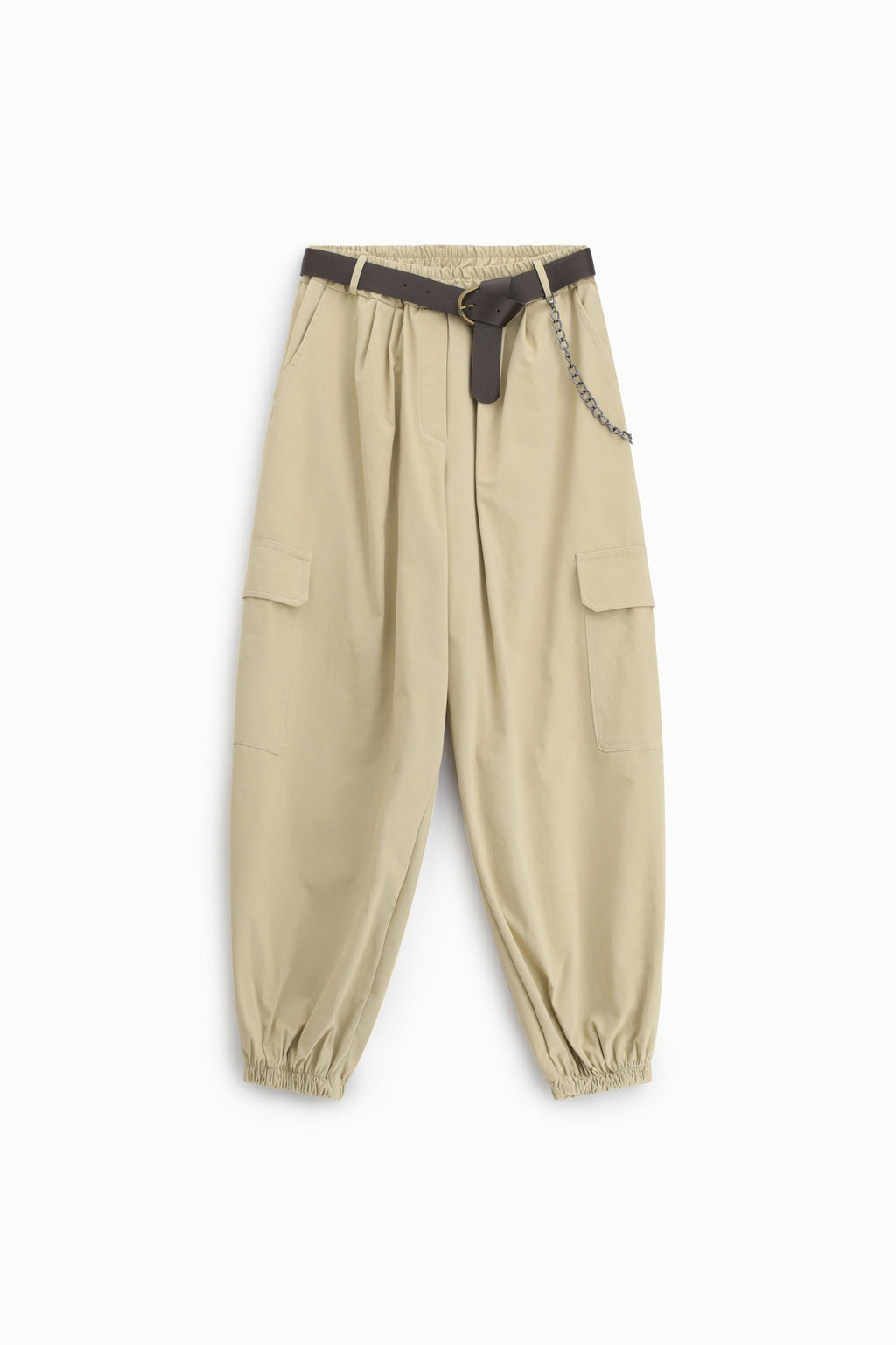 Trousers con tasche cargo e cintura dettaglio