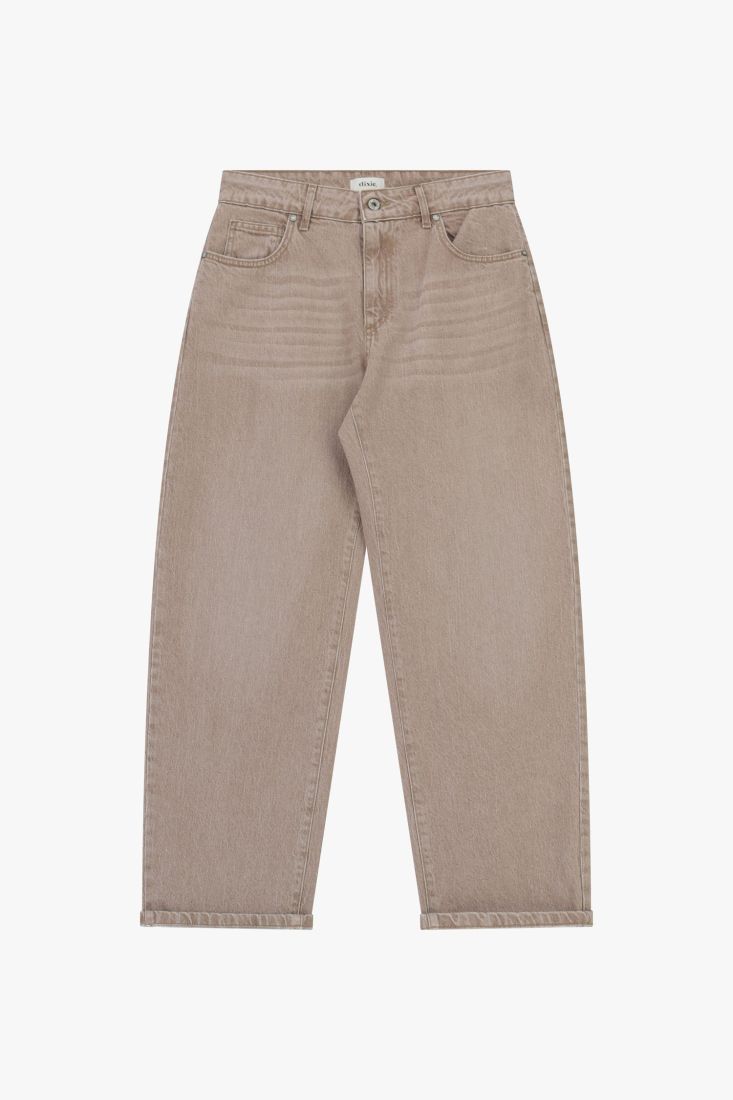 Jeans balloon fit con vita alta e fondo dritto