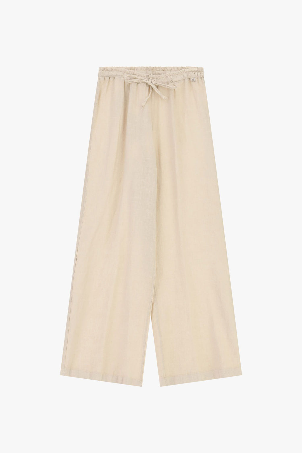 Trousers ampi con vita alta e coulisse