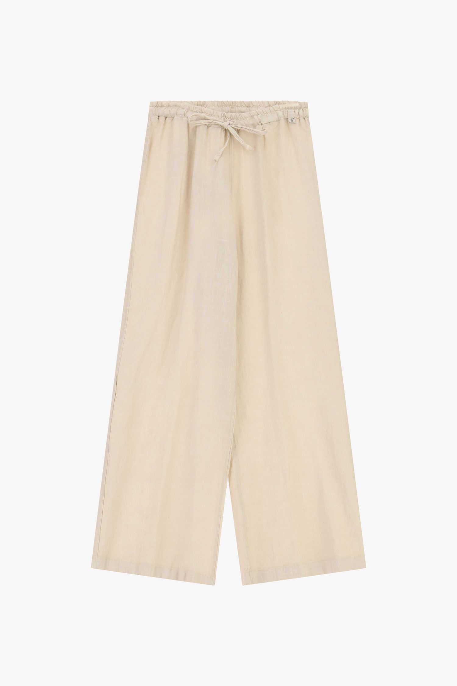 Trousers ampi con vita alta e coulisse