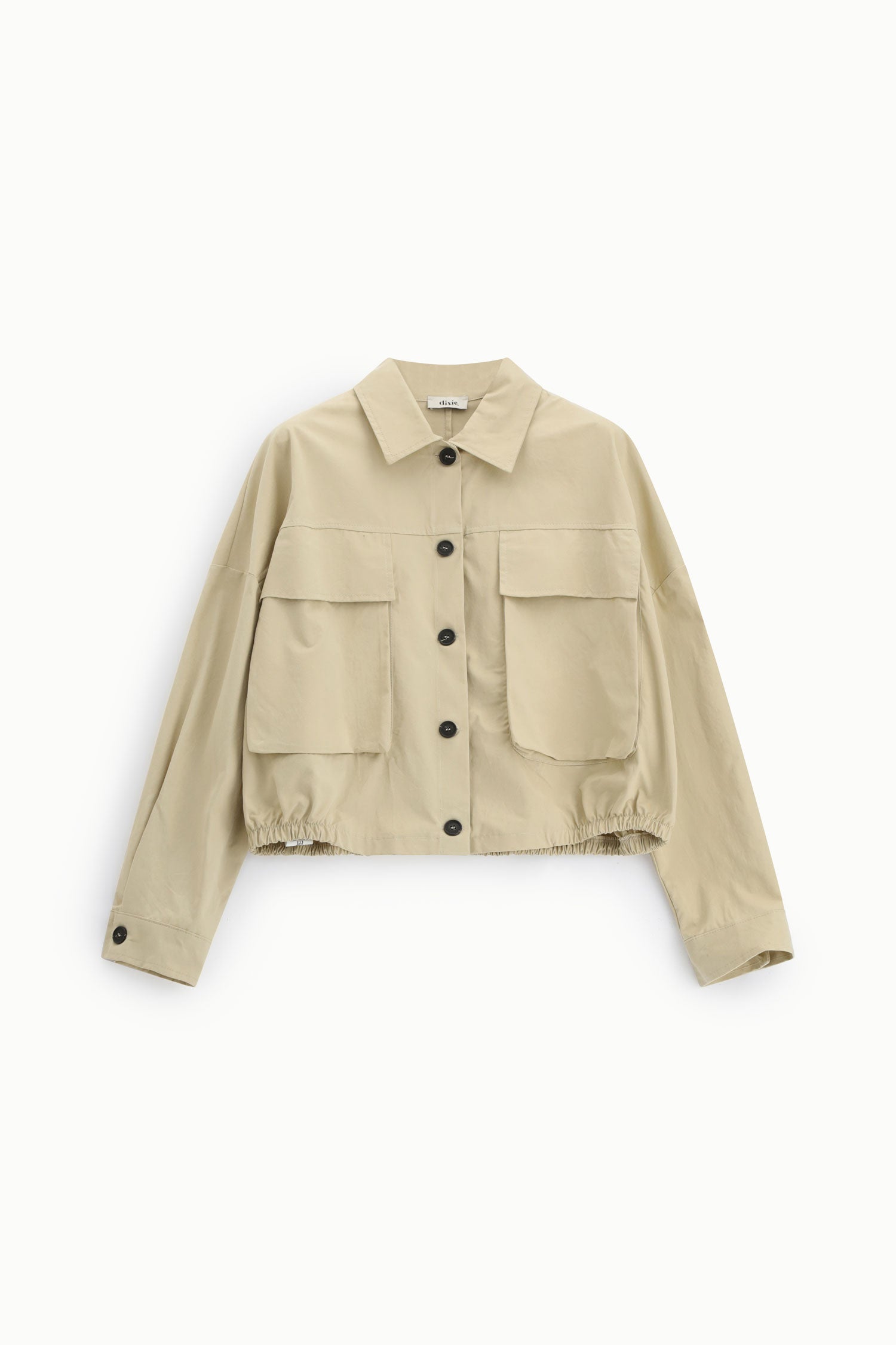 Giacca camicia corta con tasche frontali