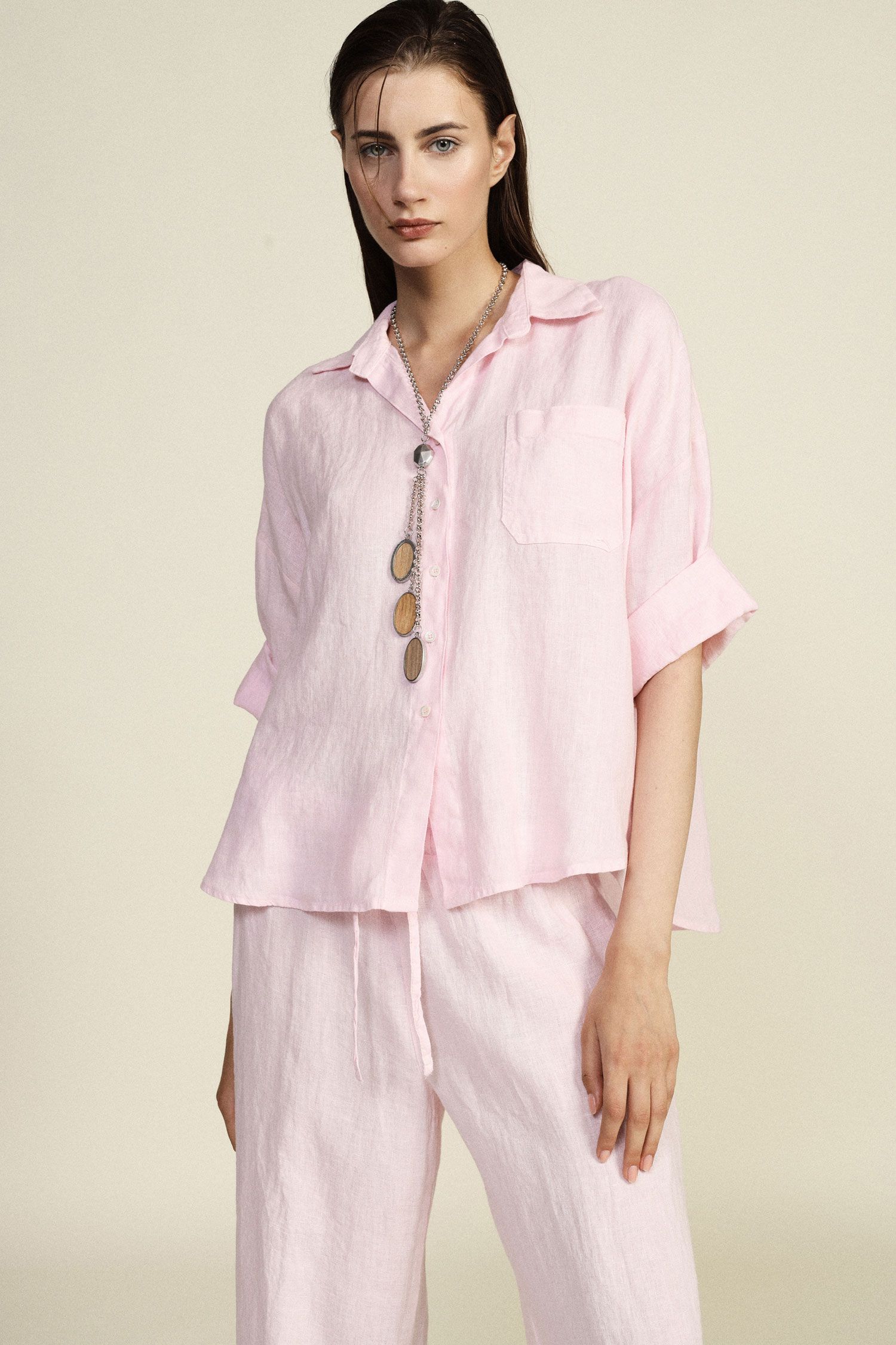 Camicia ampia maniche 3/4