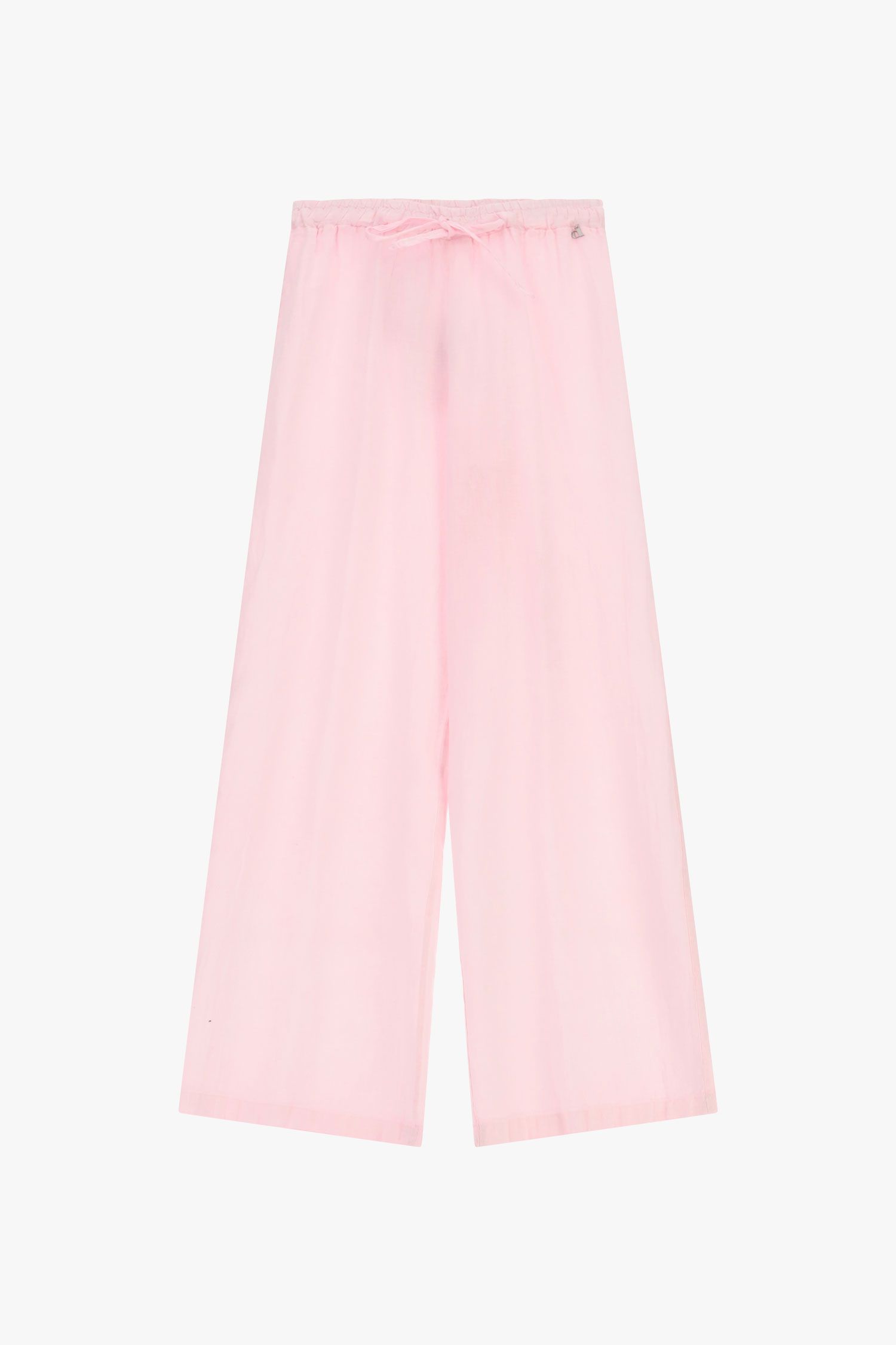 Trousers ampi con vita alta e coulisse