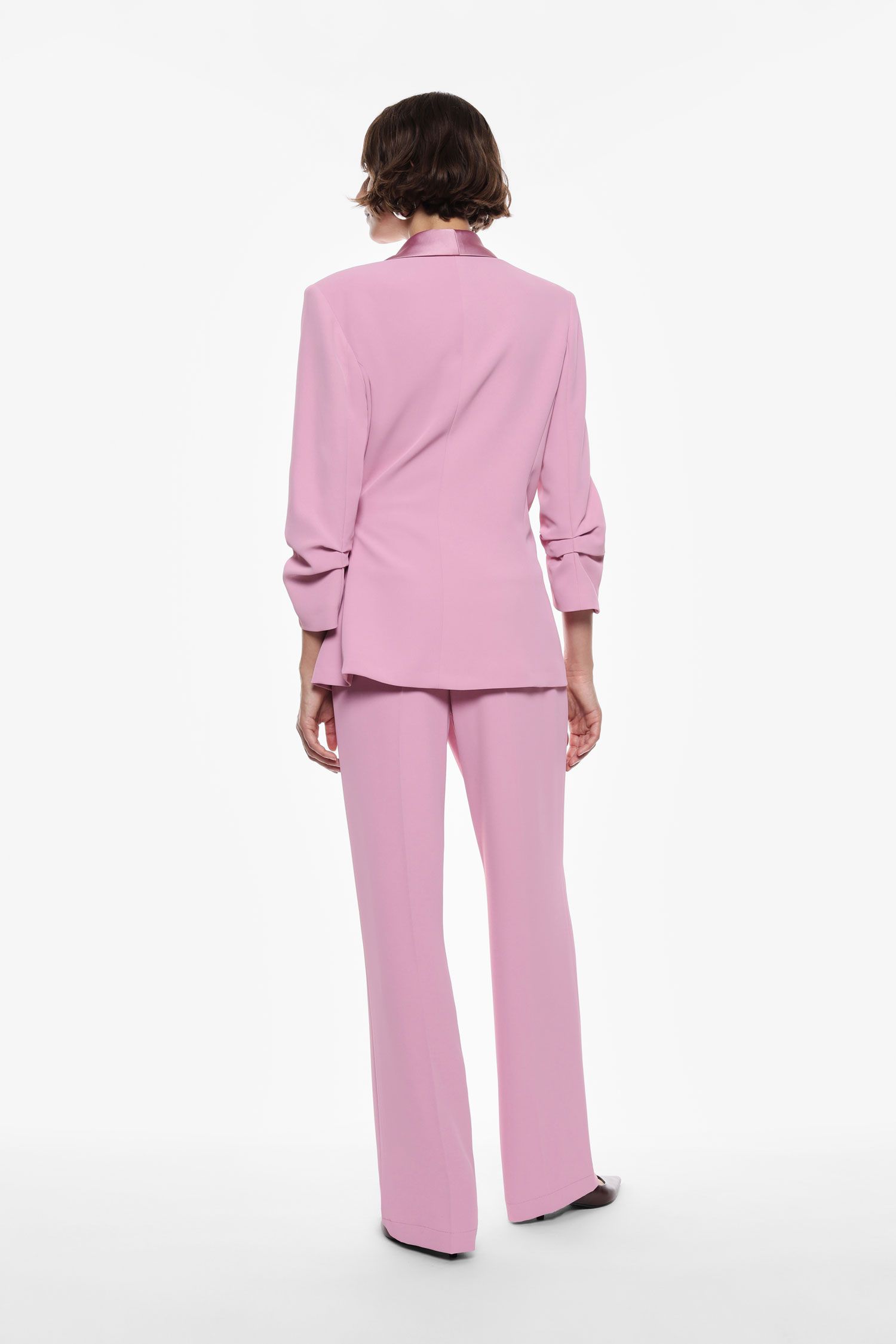 Coordinato rosa blazer e pantalone