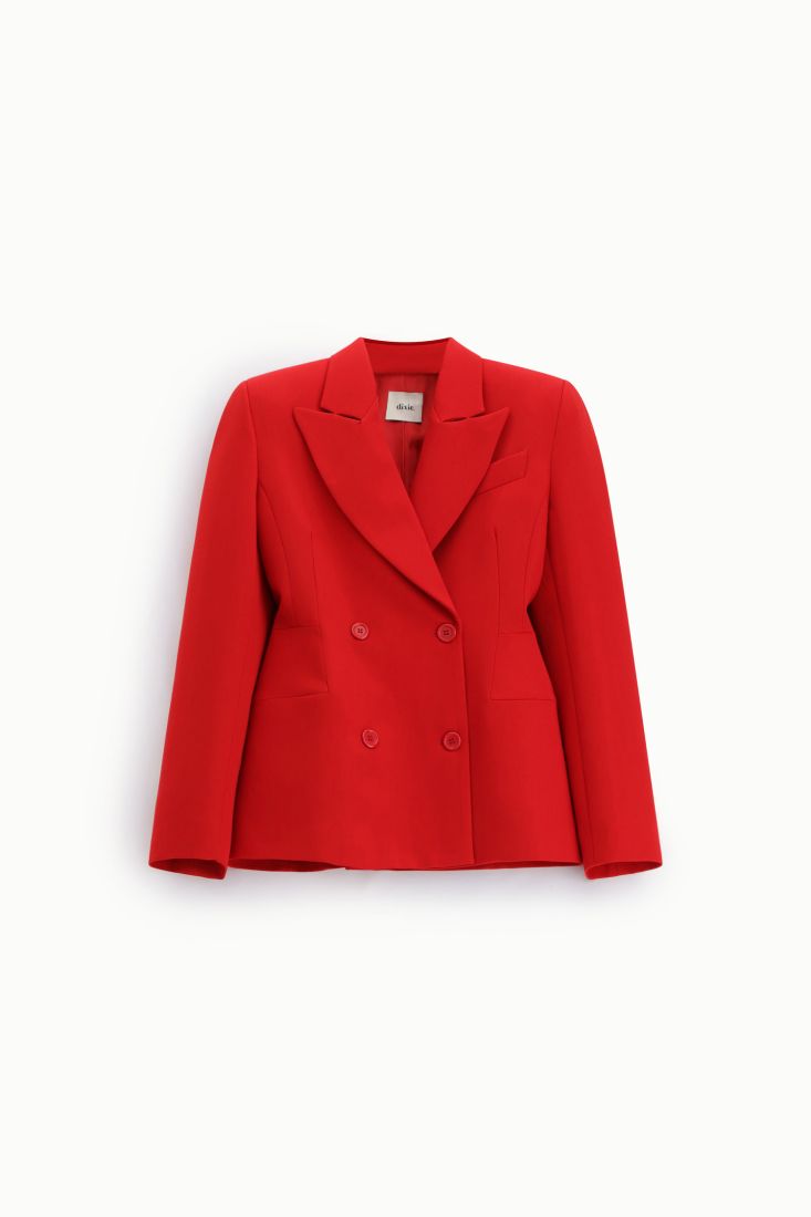 Blazer doppio petto vestibilità regolare tasche frontali