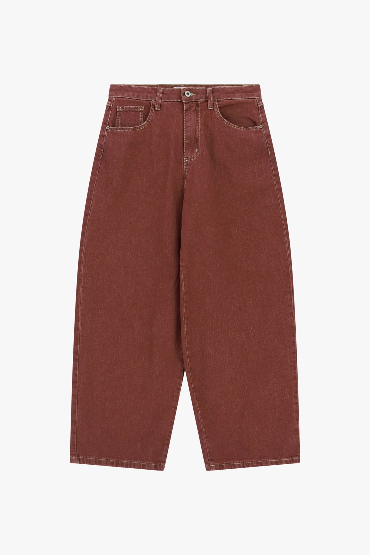 Pantaloni palazzo cinque tasche a vita alta