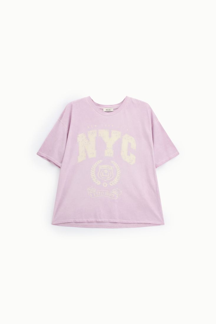 T-shirt ampia stampa nyc girocollo daily