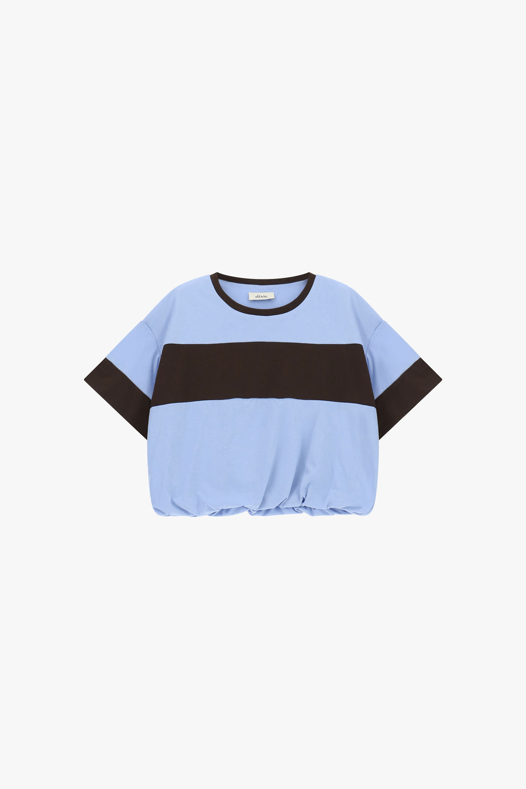 T-shirt con elastico e maxi banda