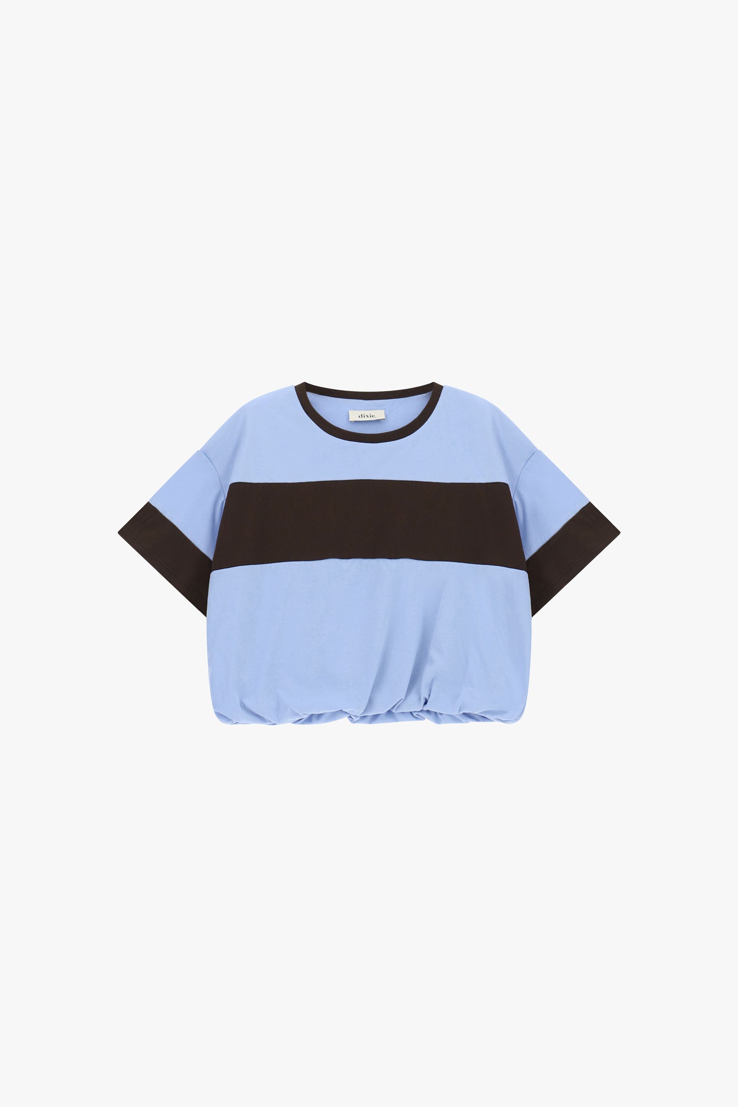 T-shirt con elastico e maxi banda