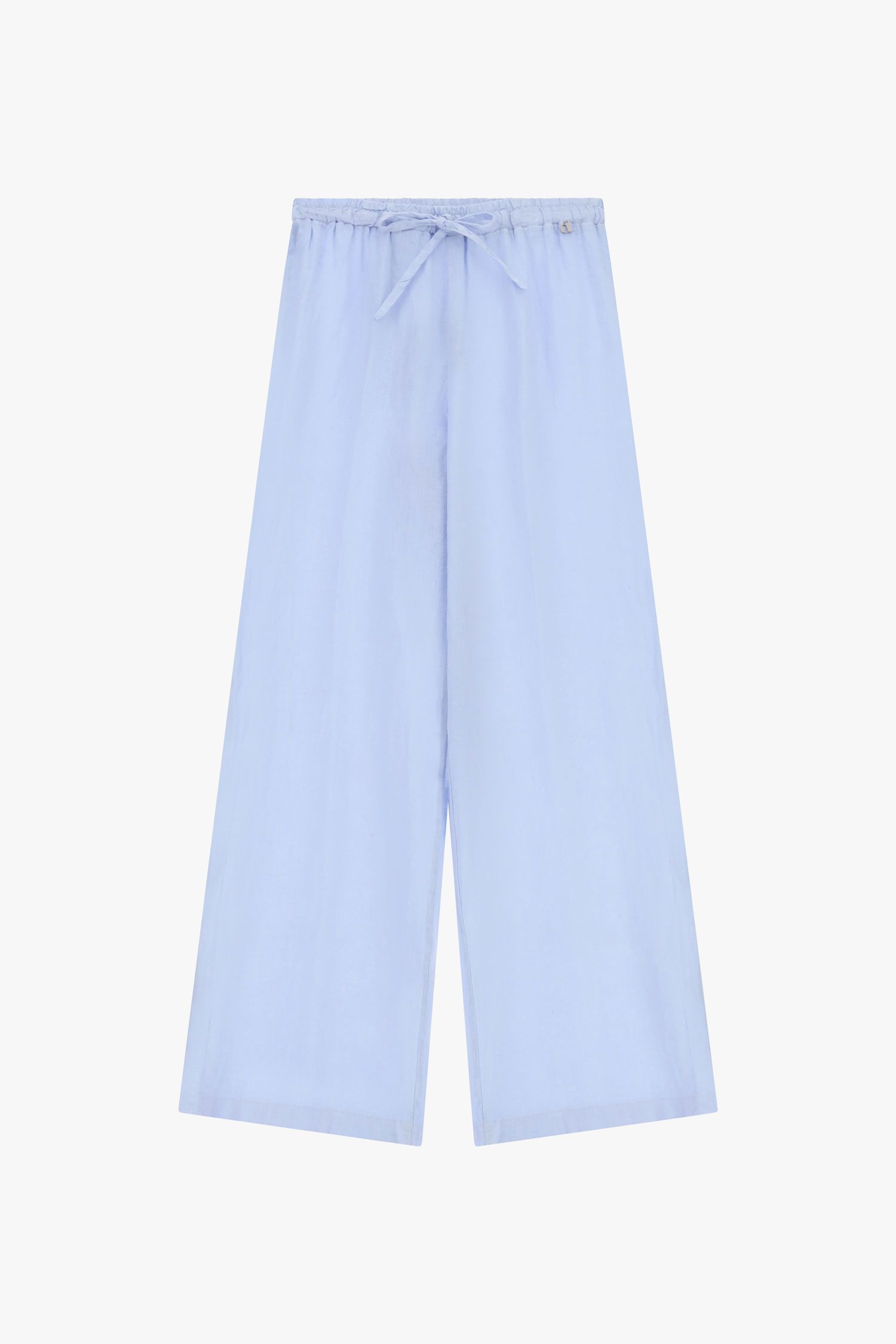 Trousers ampi con vita alta e coulisse