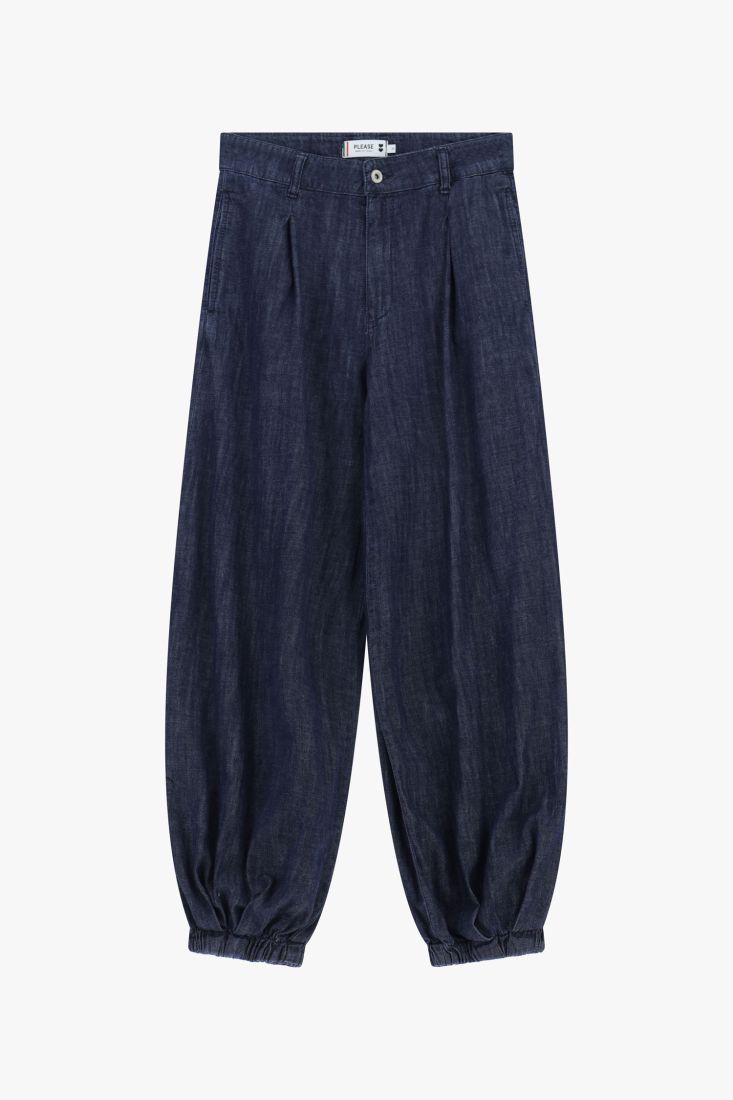 Jeans baloon fit con fondo elastico