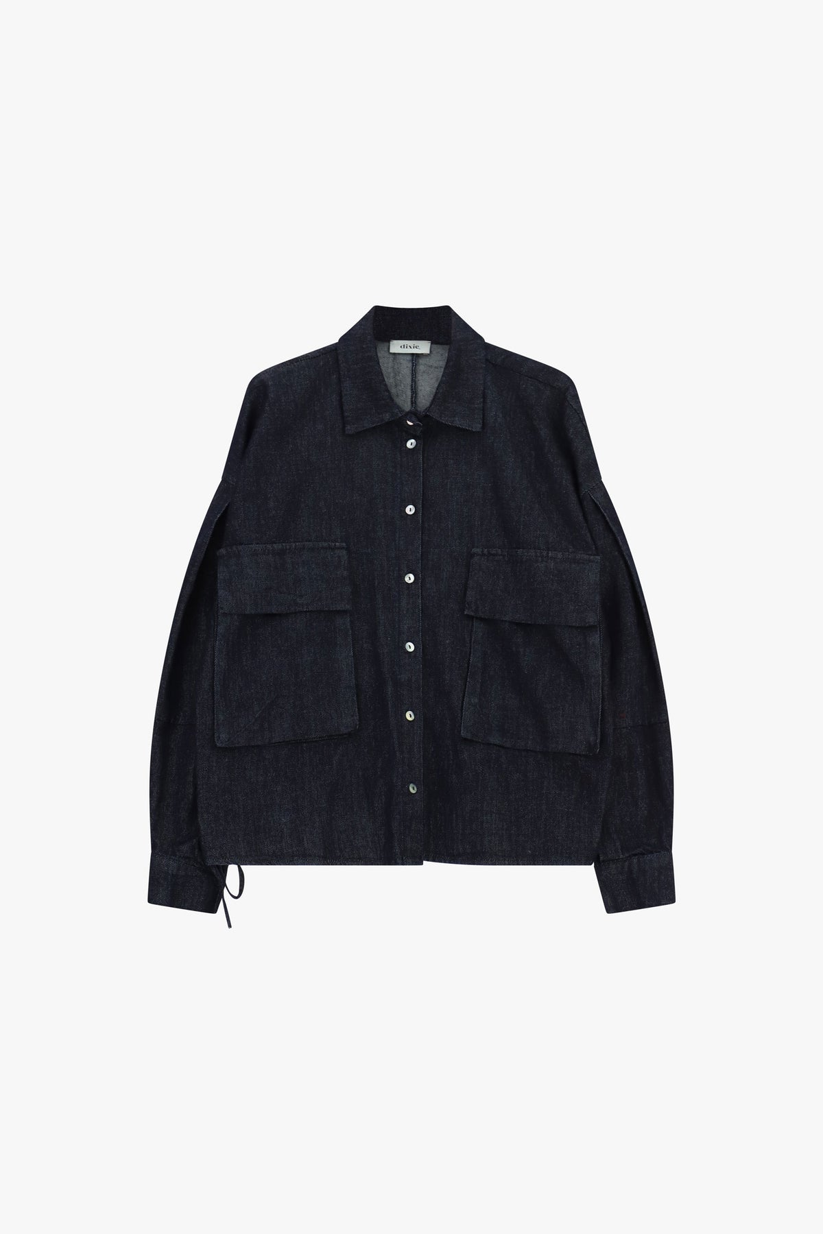 Camicia ampia con tasche applicate anteriori