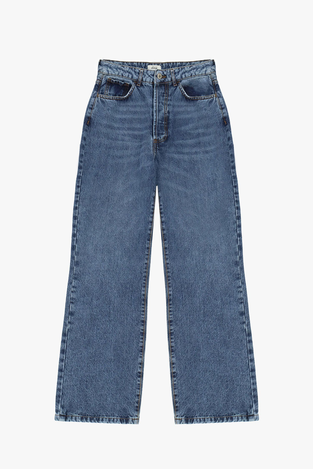 Jeans a gamba ampia vita alta lavaggio classico