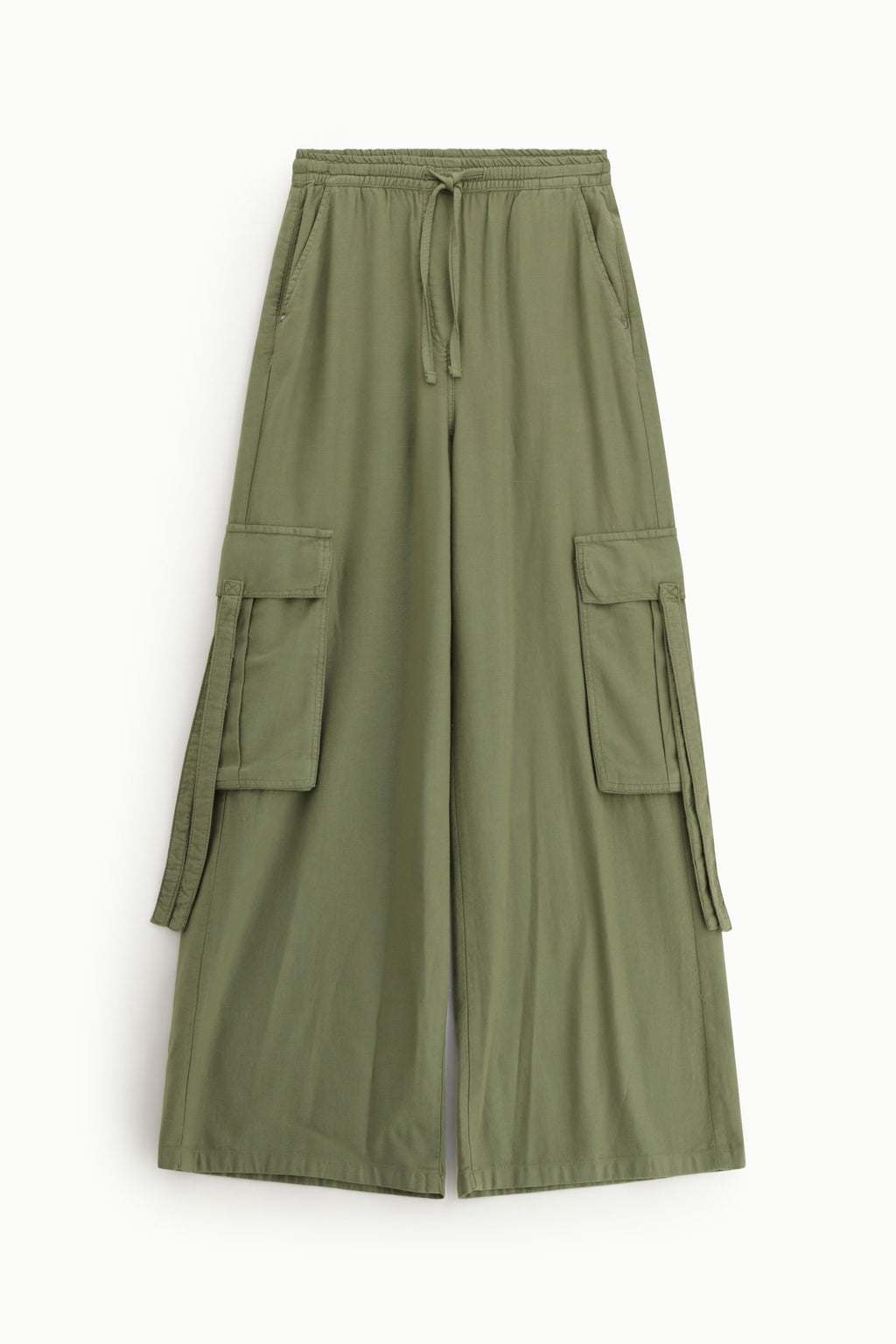 Trousers palazzo cargo tasche laterali coulisse