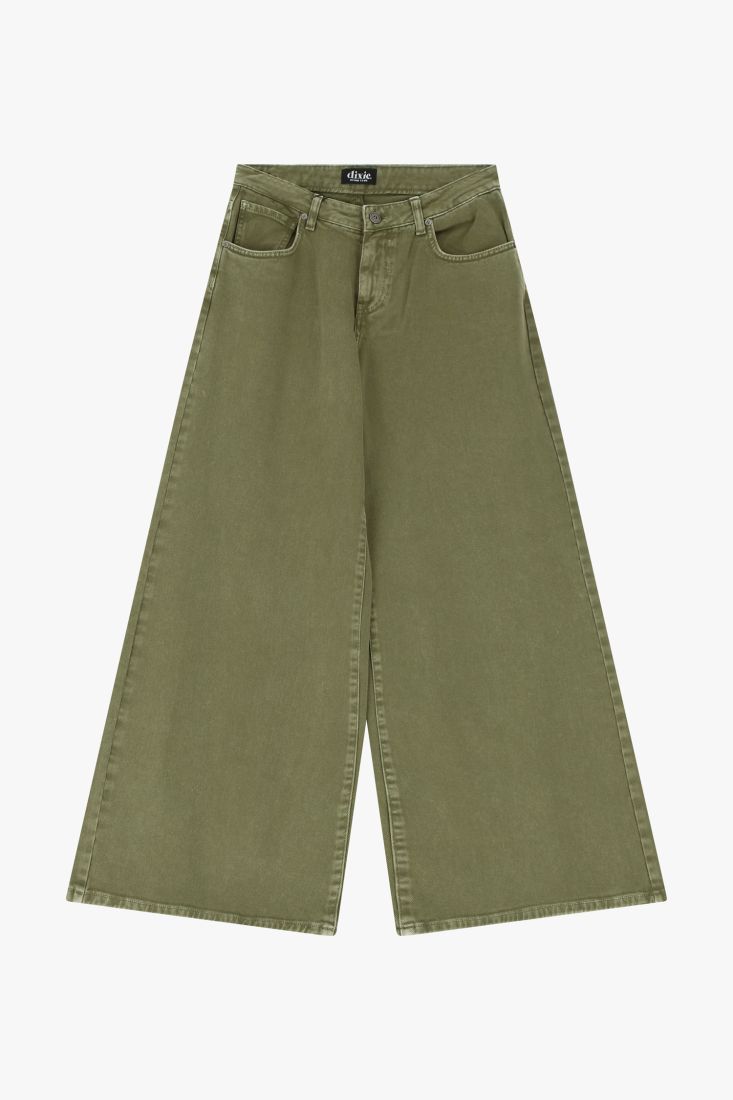 Pantaloni palazzo a vita alta gamba ampia