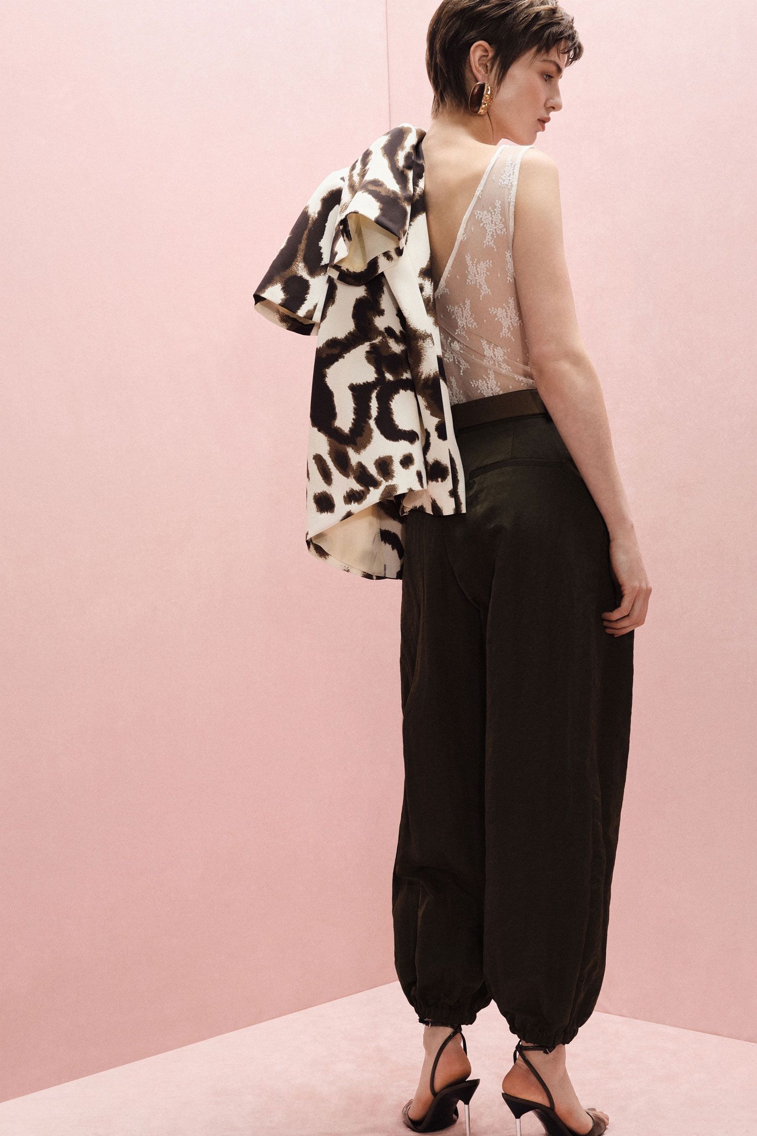 Pantaloni jogging a vita alta