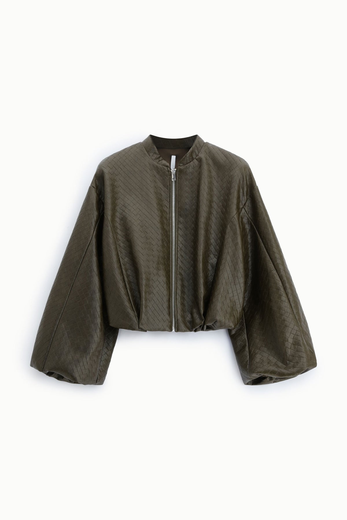 Bomber jacket corta con maniche ampie e zip