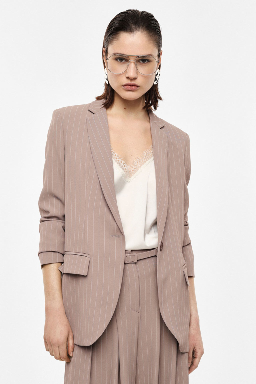 Blazer monopetto a righe