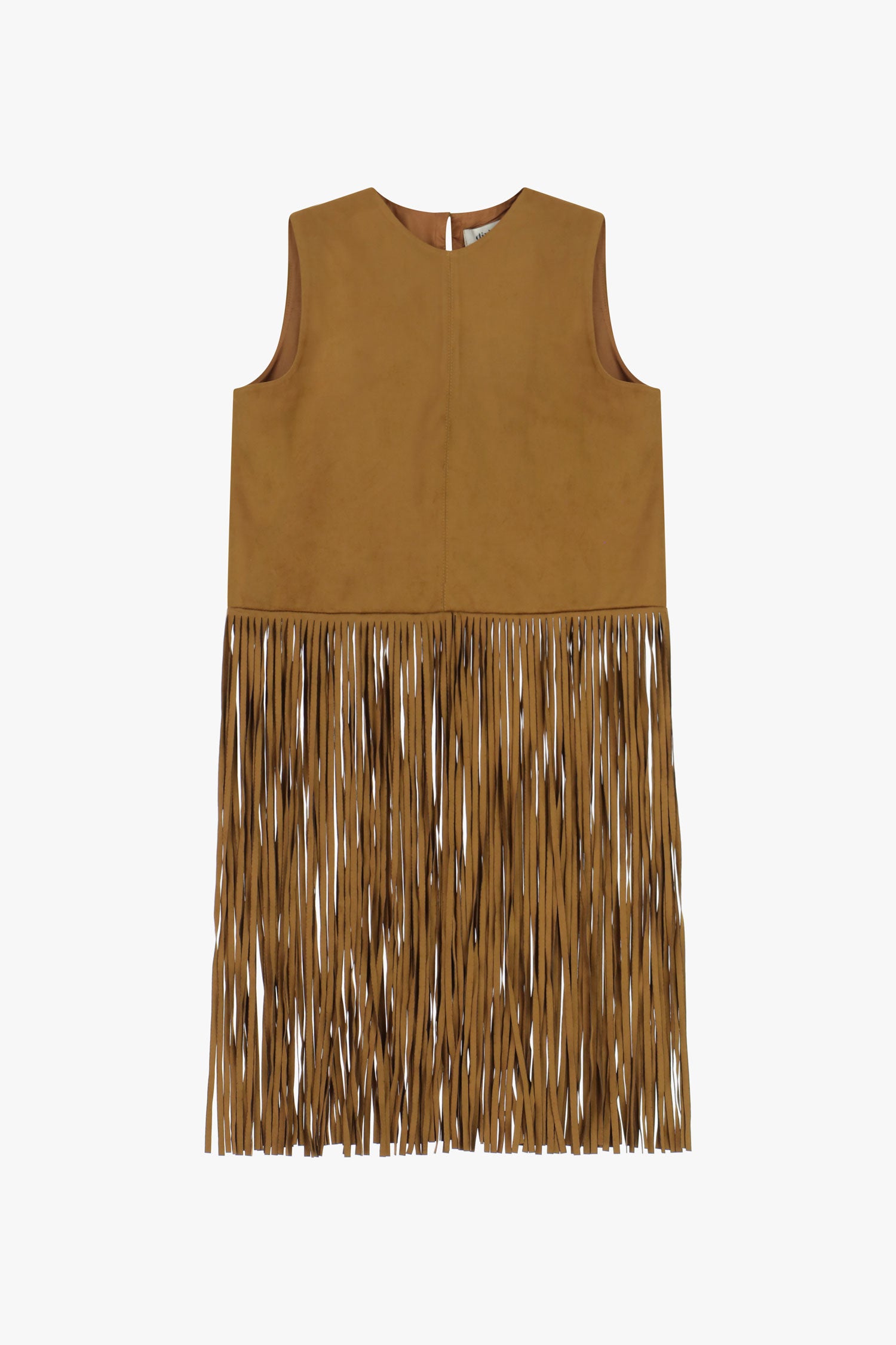 Gilet senza maniche con lunghe frange decorative