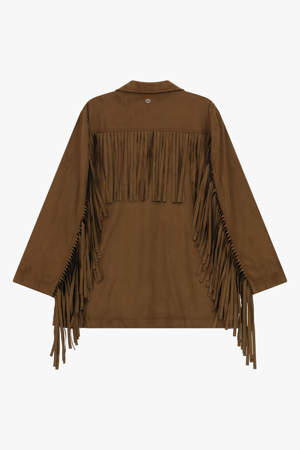 Giacca con frange oversize e tasche frontali