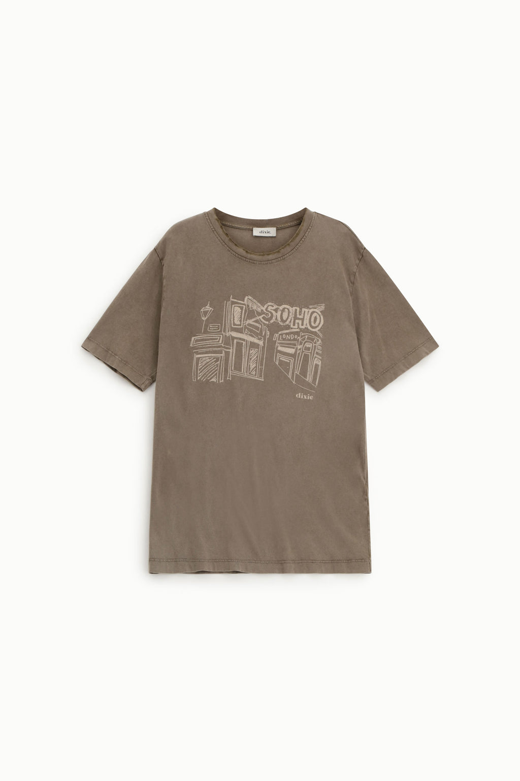 T-shirt stampa soho fit morbido girocollo