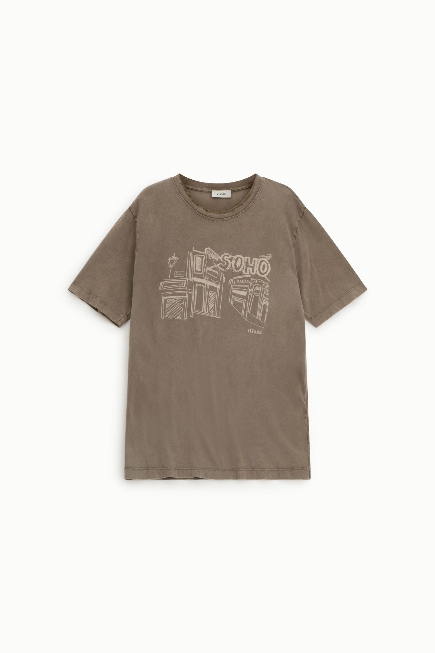 T-shirt stampa soho fit morbido girocollo