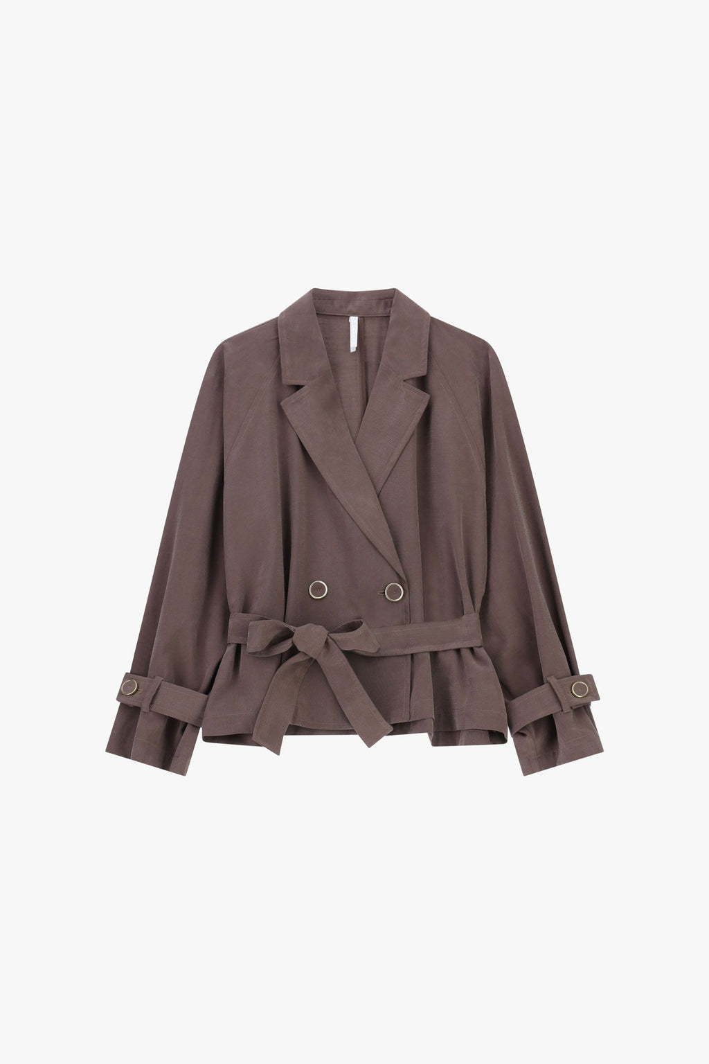 Blazer doppio petto con cintura annodata
