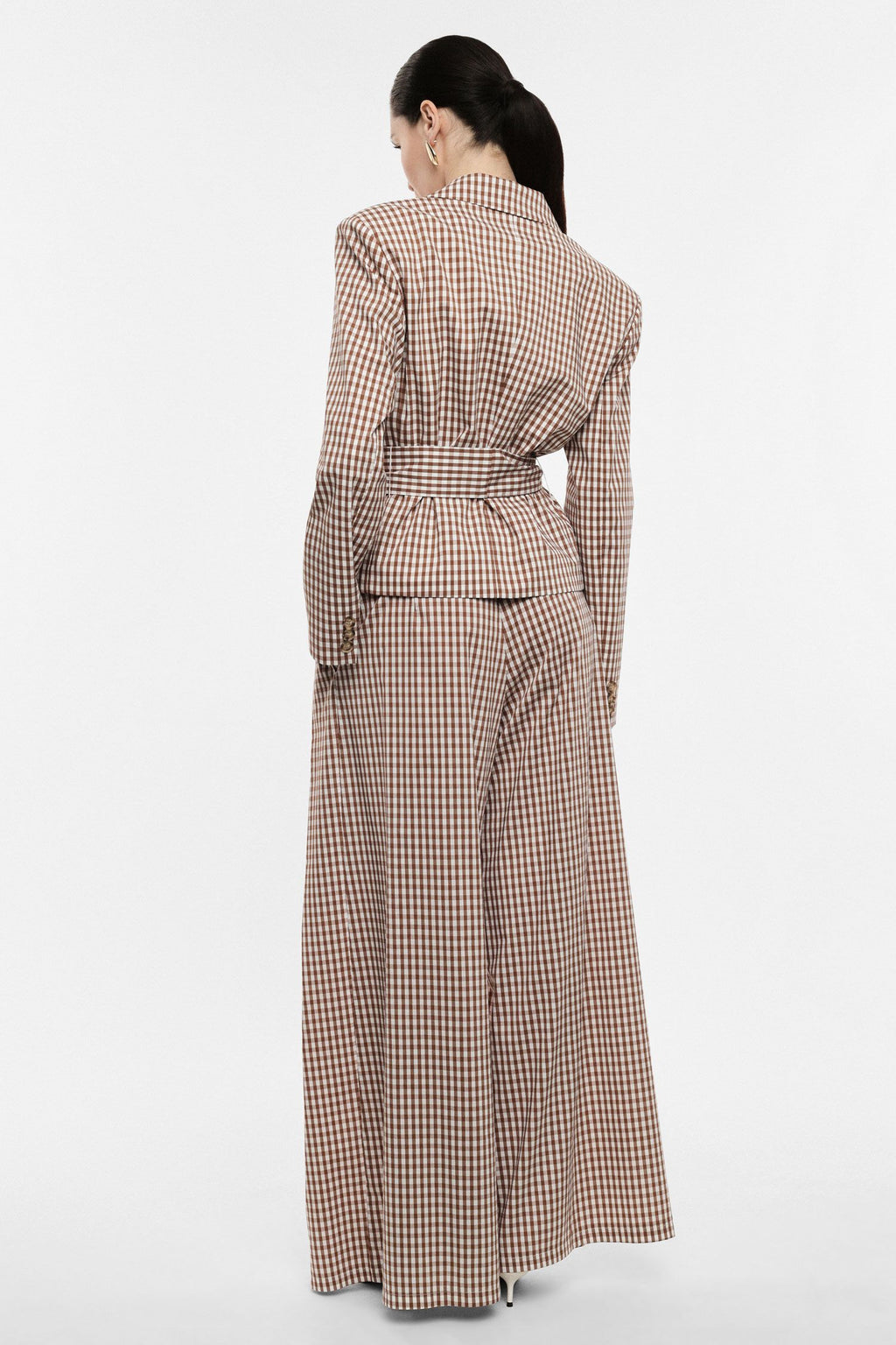 Coordinato blazer doppiopetto e pantalone a quadri