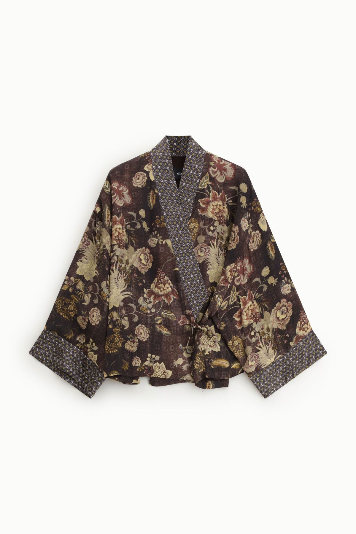 Blazer stampato a fiori con maniche ampie