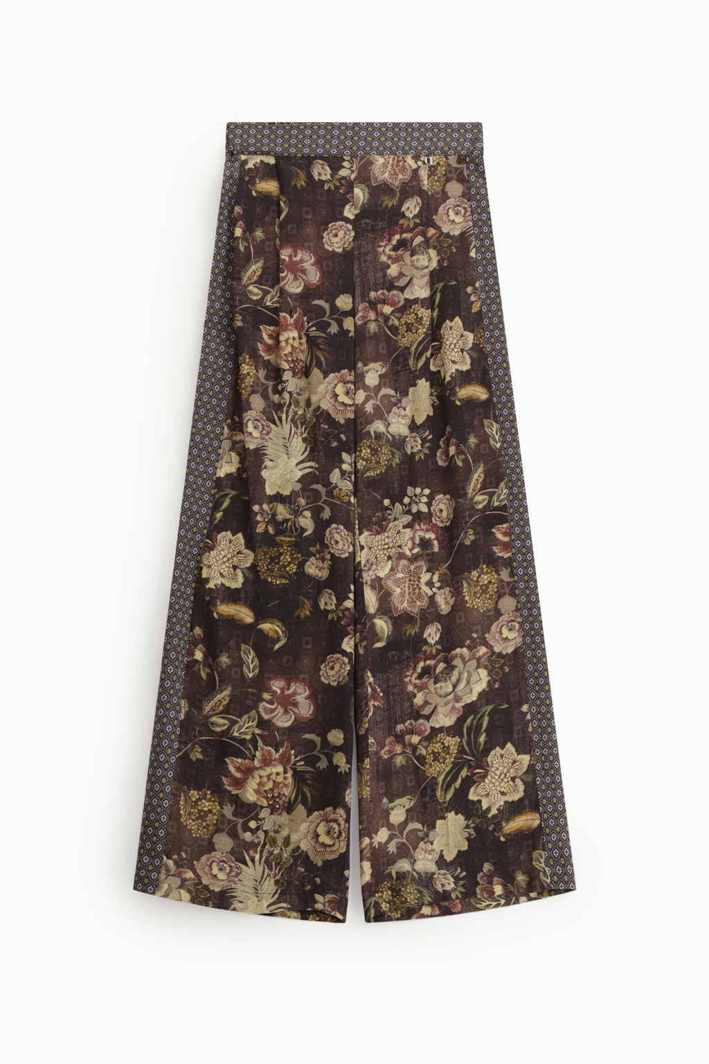 Pantaloni palazzo stampa floreale a gamba larga
