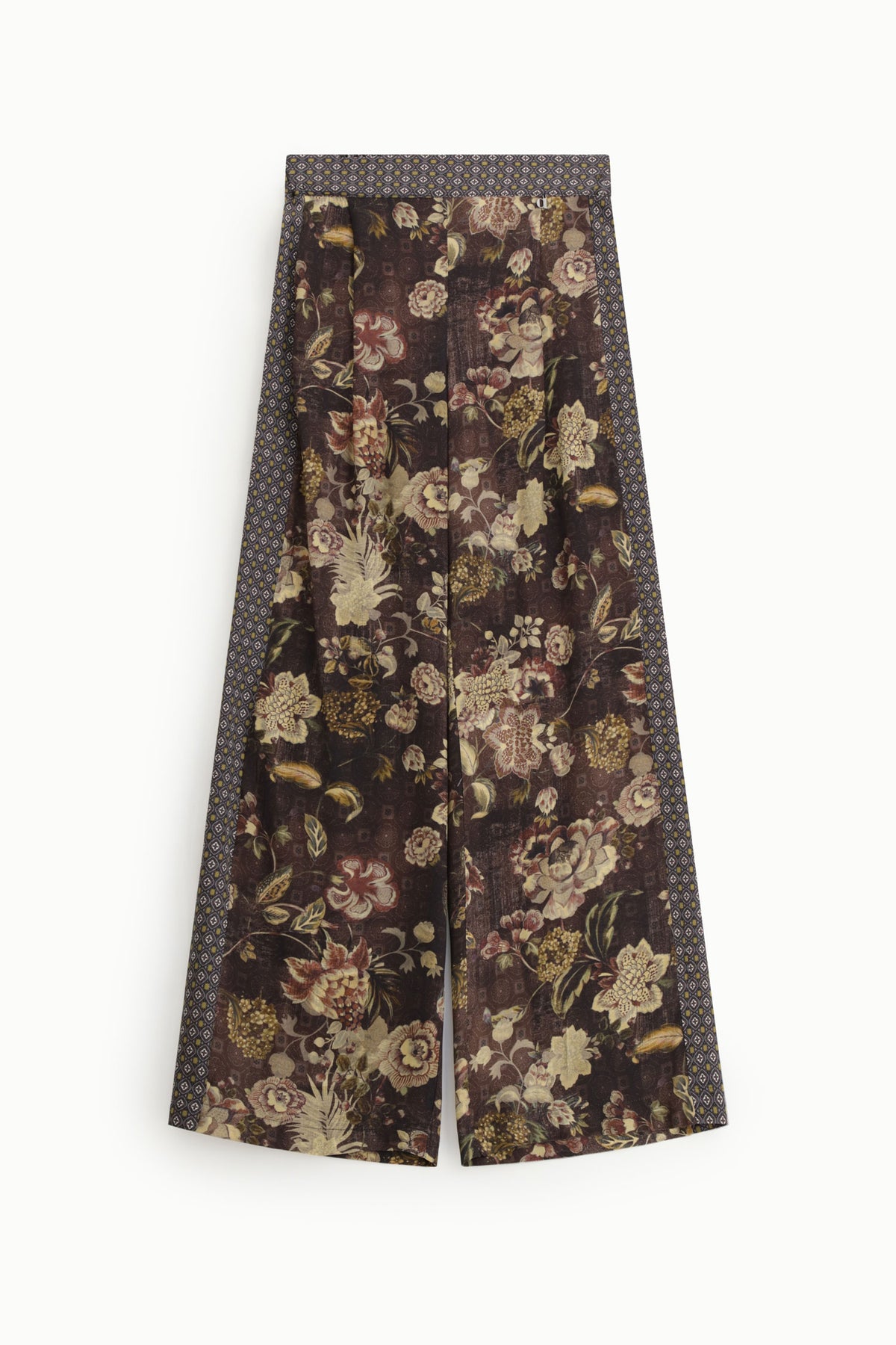 Pantaloni palazzo stampa floreale a gamba larga