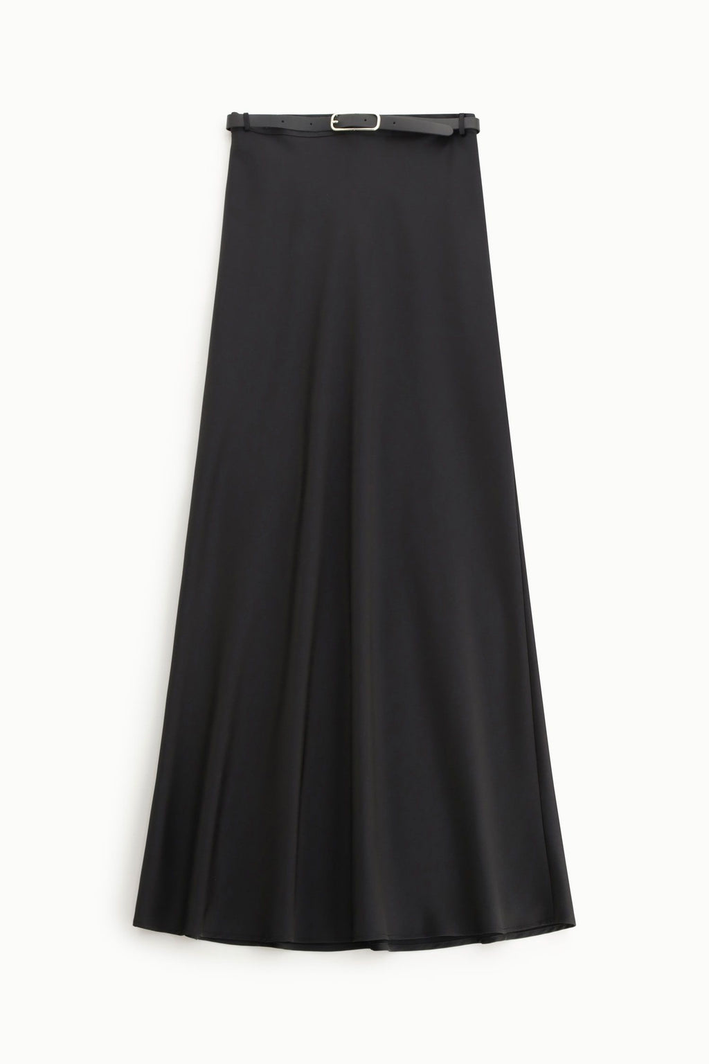 Gonna lunga a vita alta effetto satinato