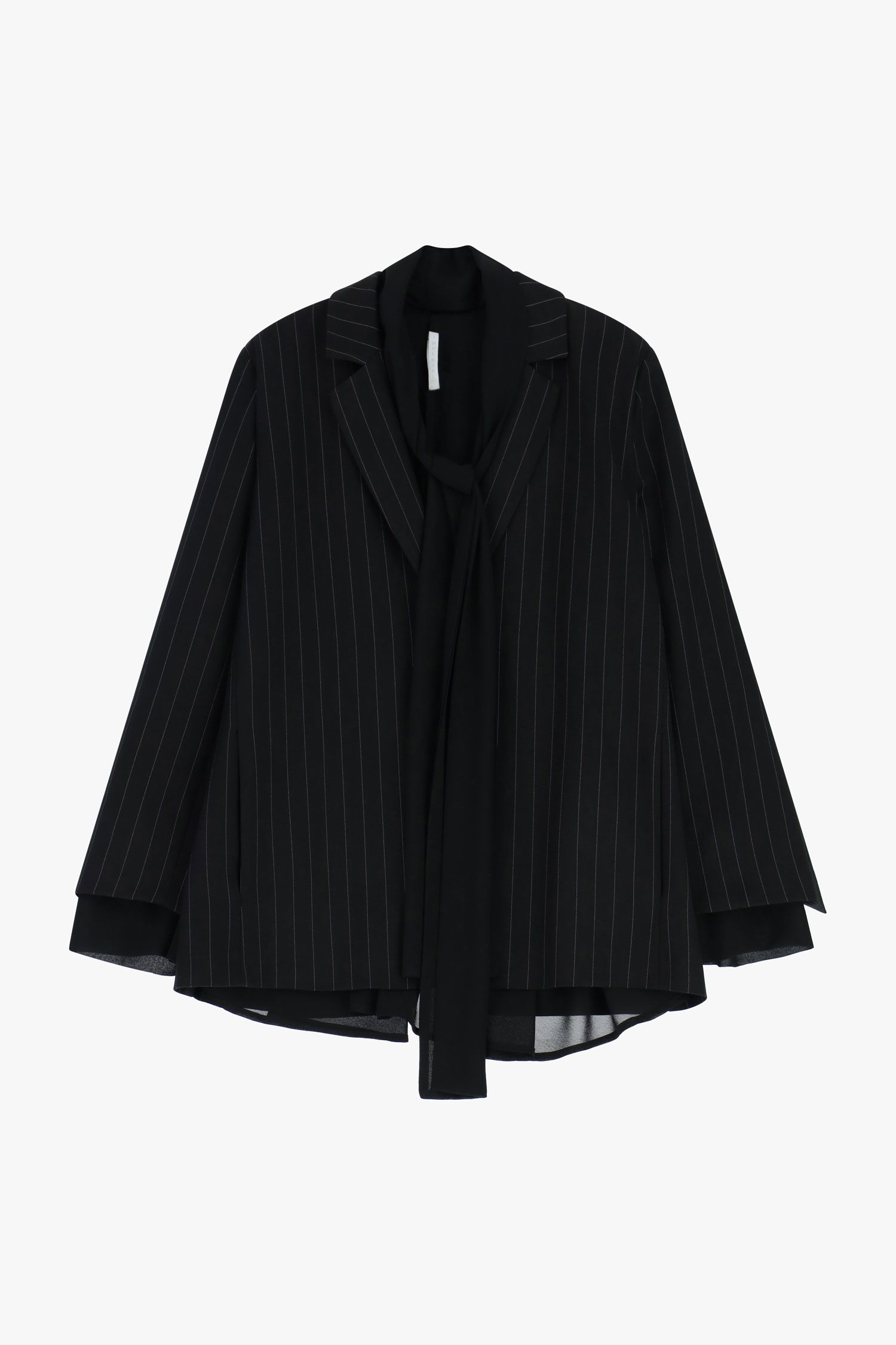 Blazer ampio gessato con rever classico