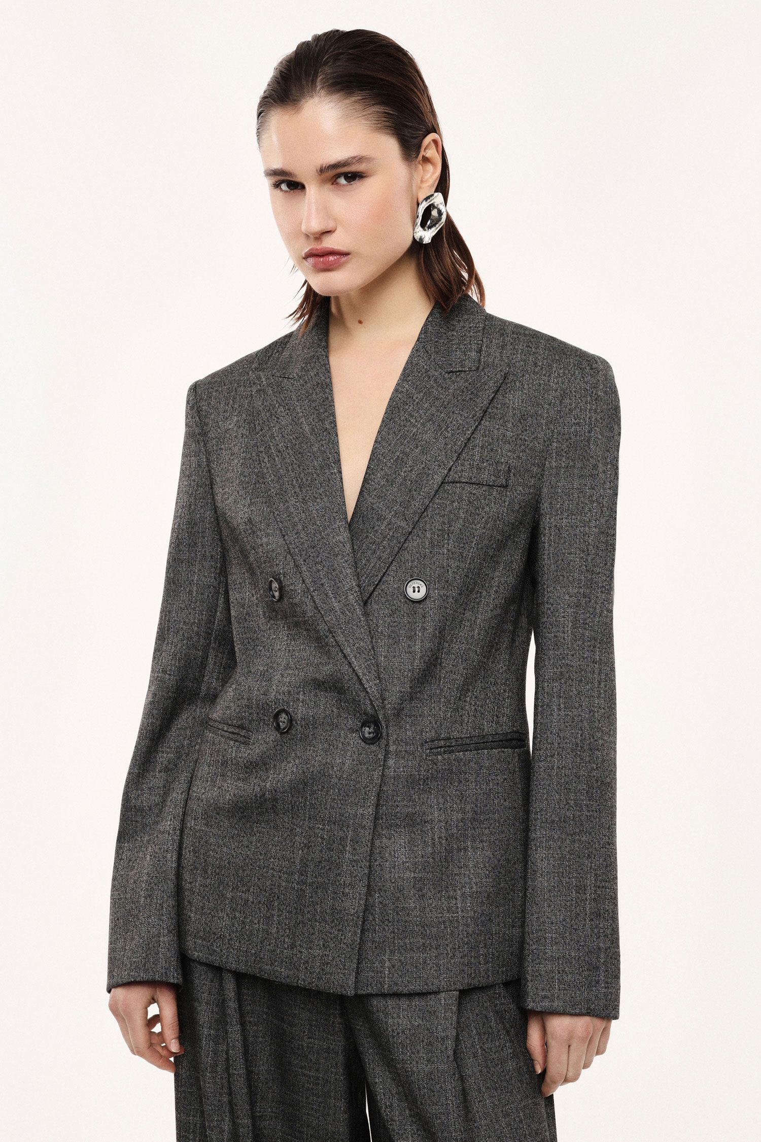 Blazer doppiopetto regular fit con rovere classici