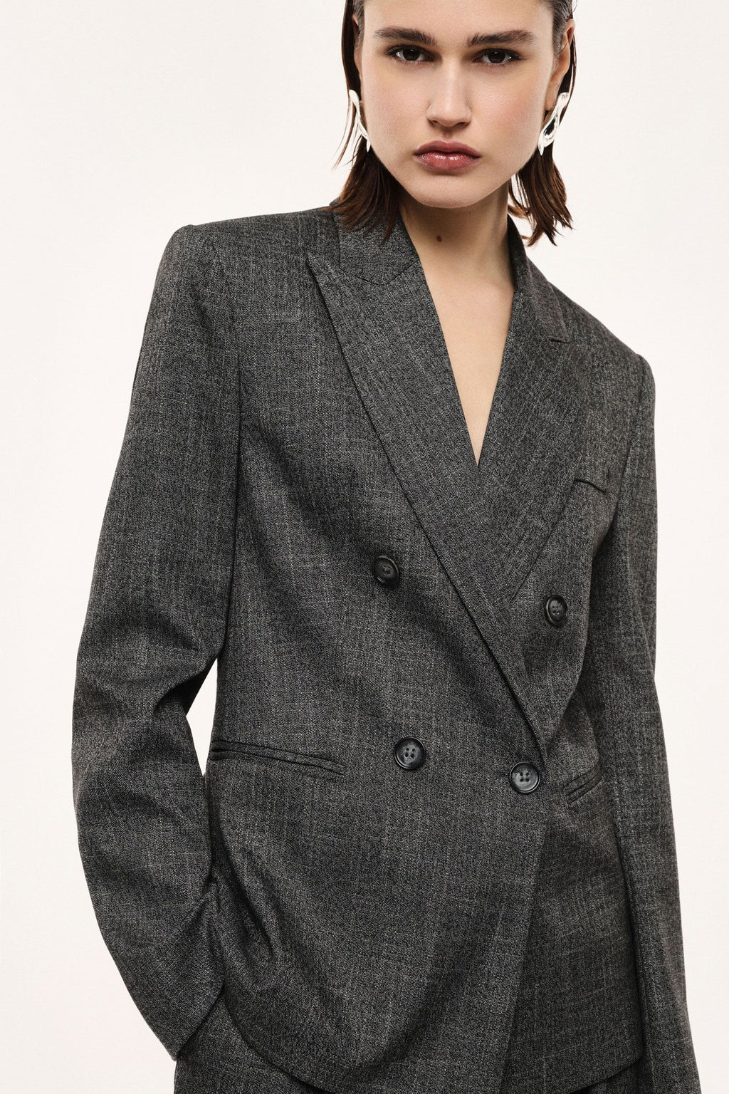 Blazer doppiopetto regular fit con rovere classici