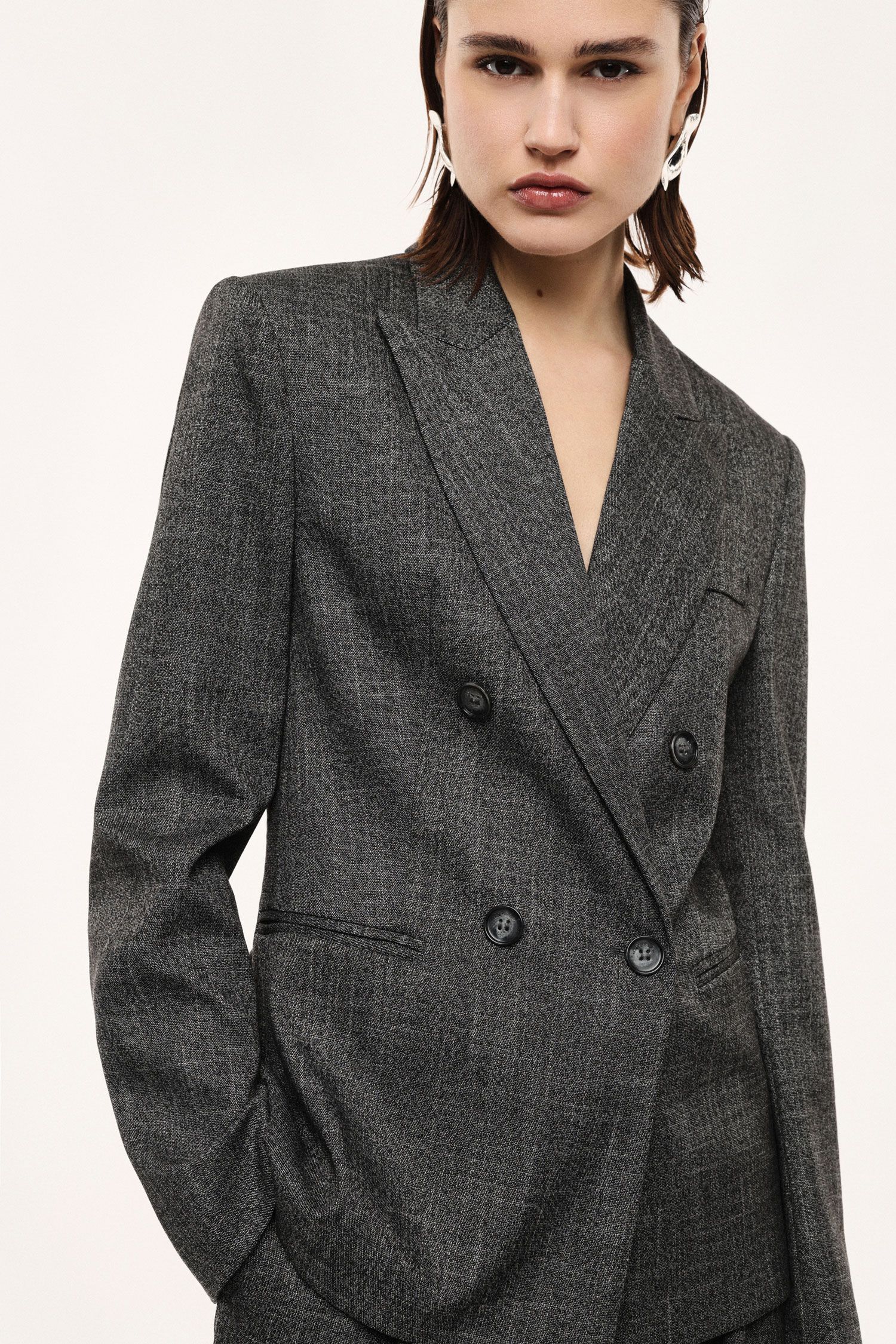 Blazer doppiopetto regular fit con rovere classici