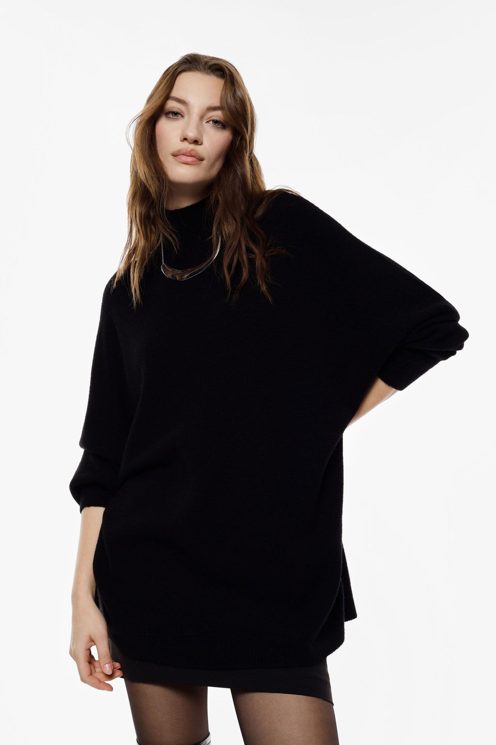 Maglione oversize collo alto