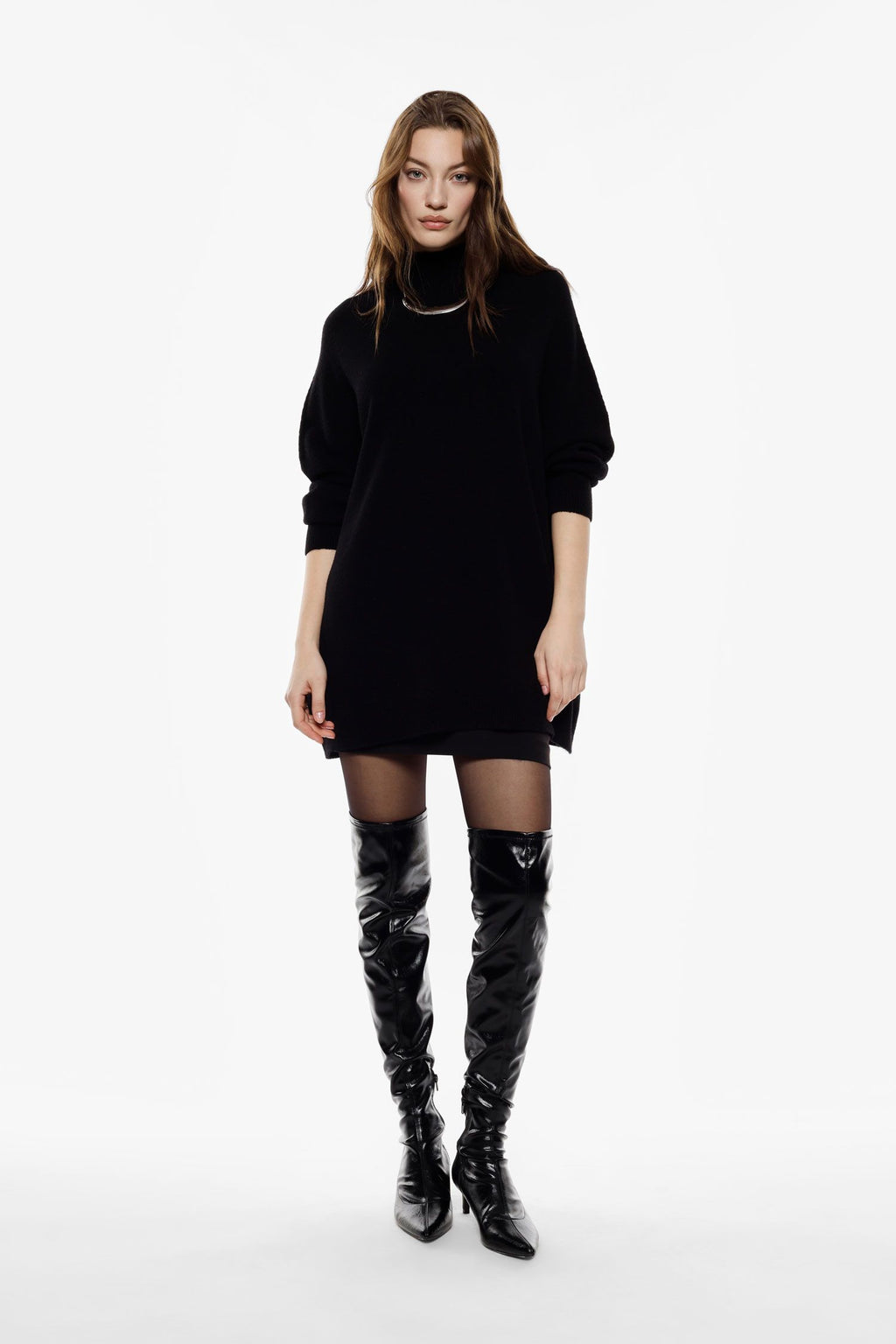 Maglione oversize collo alto