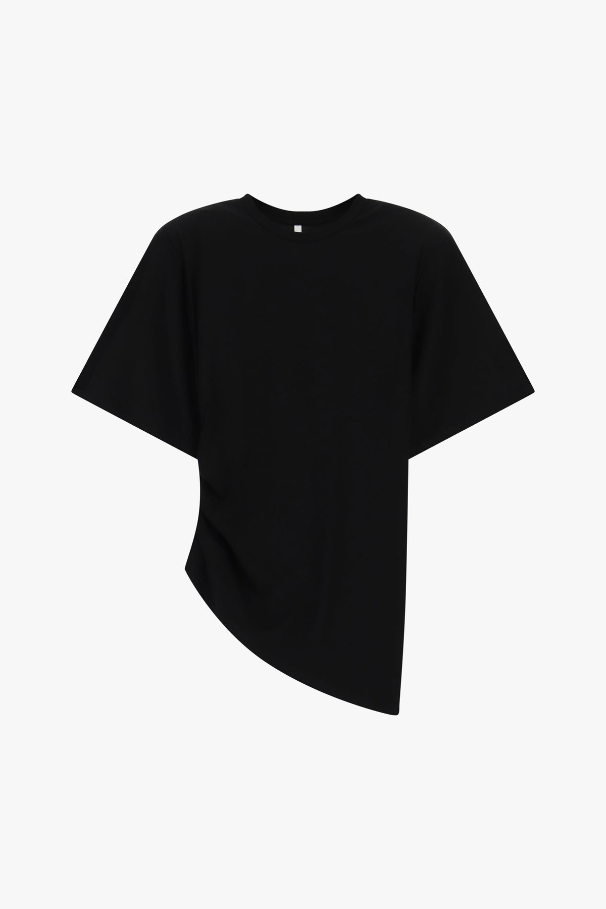 T-shirt asimmetrica con arricciatura laterale