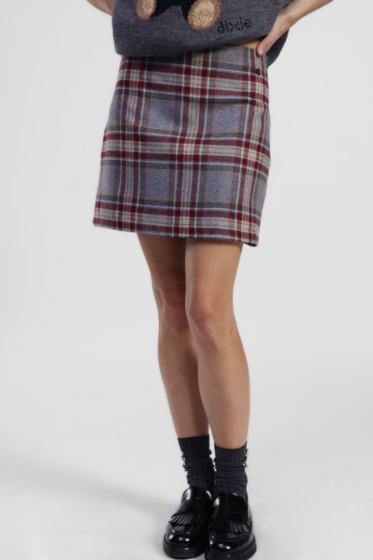 Coordinato blazer e gonna tartan