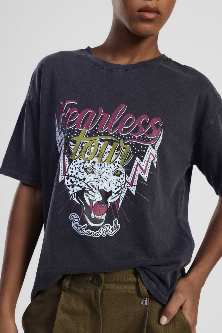 T-shirt stampa tour regular fit girocollo