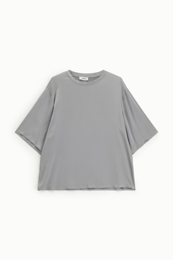 Top ampio manica al gomito girocollo minimal