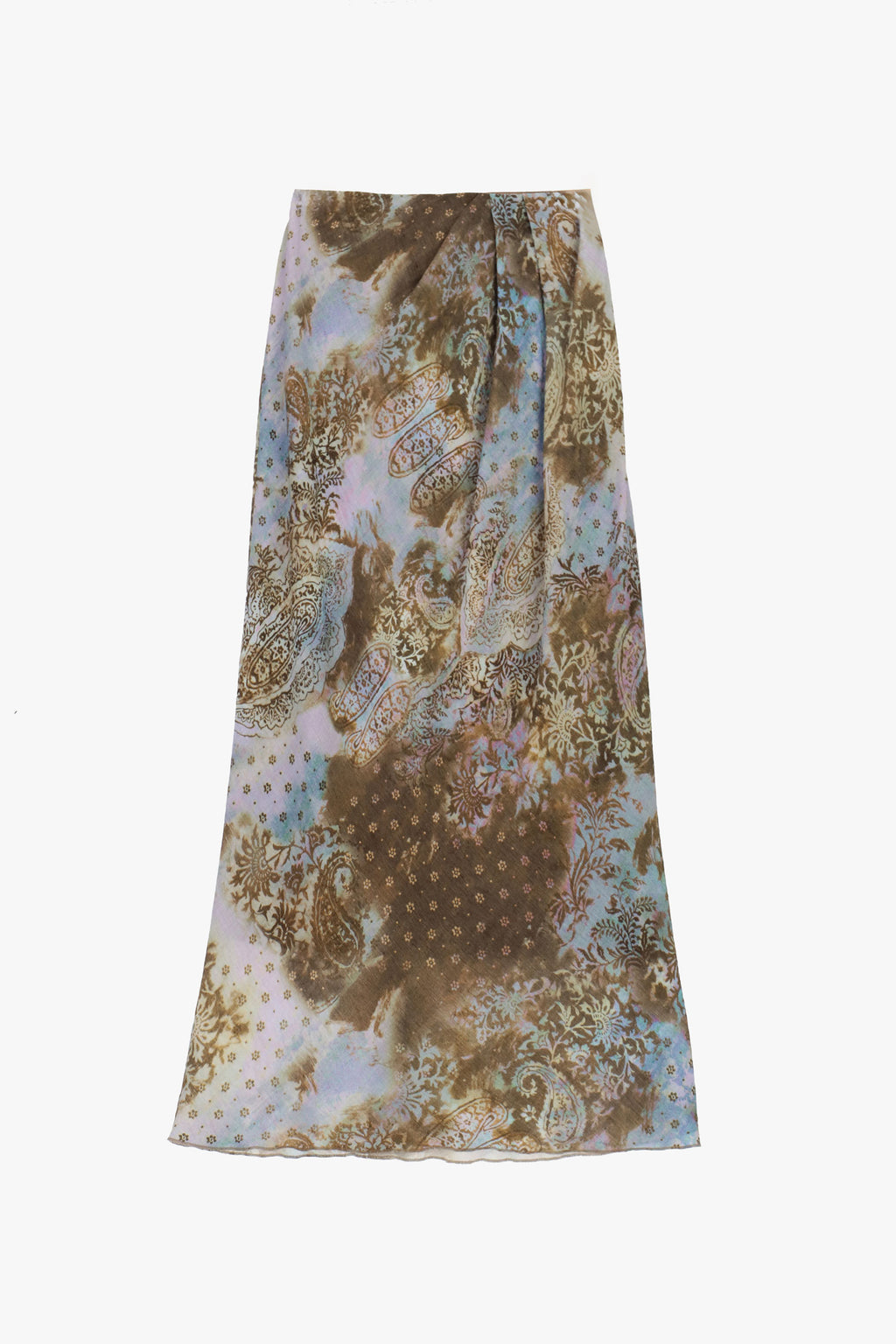 Gonna lunga stampa paisley con motivo floreale
