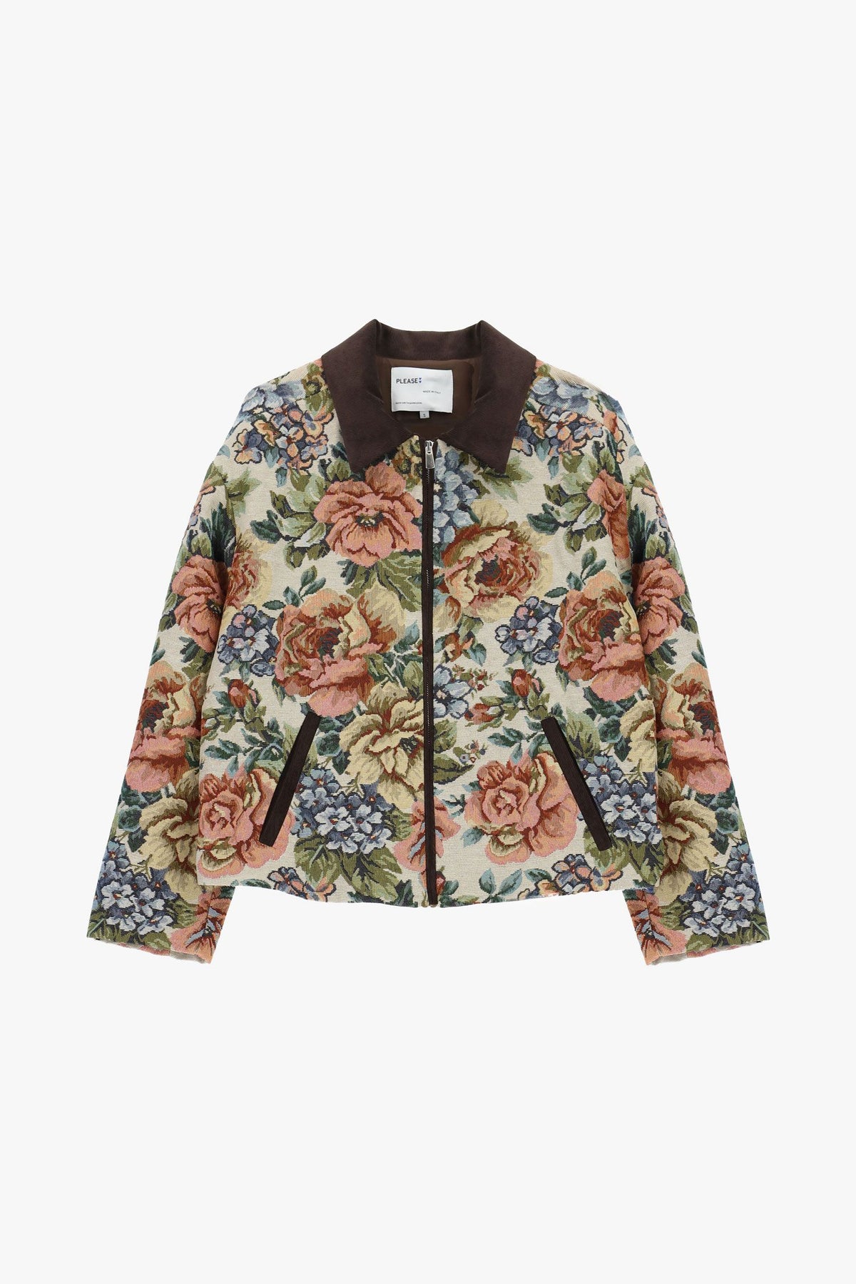 Giubbotto bomber fantasia floreale