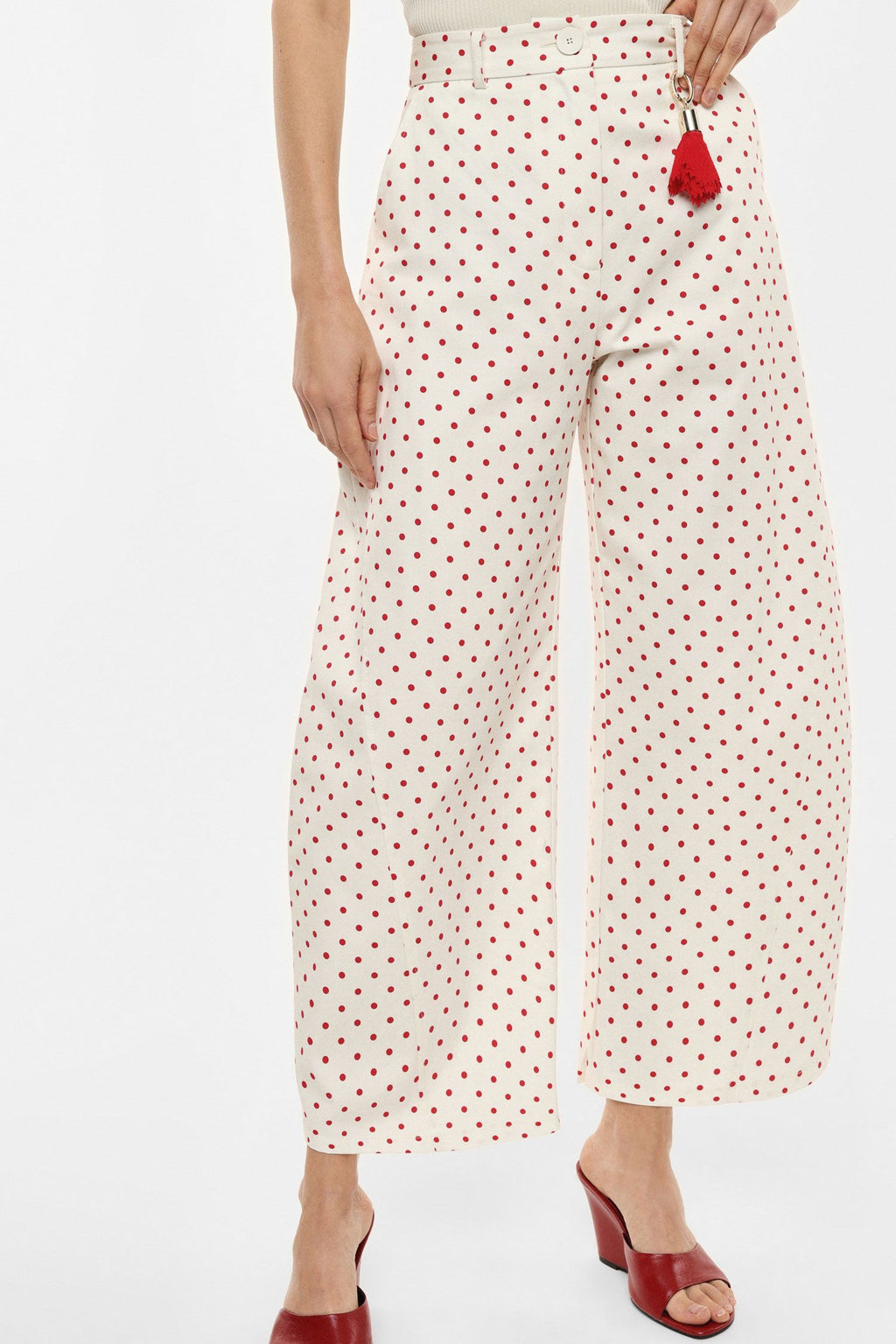 Pantaloni palazzo a pois